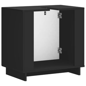 Έπιπλο μπάνιου Μαύρο 60 x 41 x 58 cm Επεξεργασμένο Ξύλο - Pakobazaar