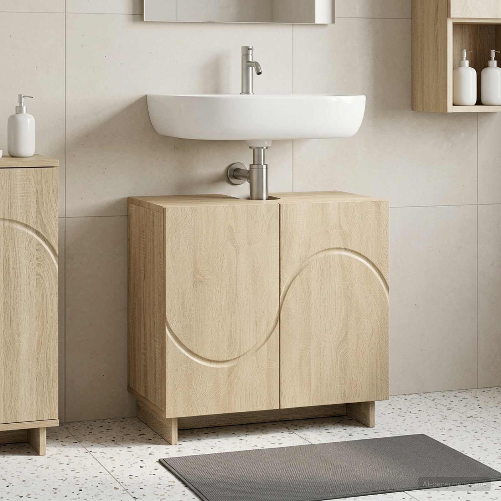 Έπιπλο μπάνιου Sonoma Δρυς 60 x 41 x 58 cm Επεξεργασμένο Ξύλο