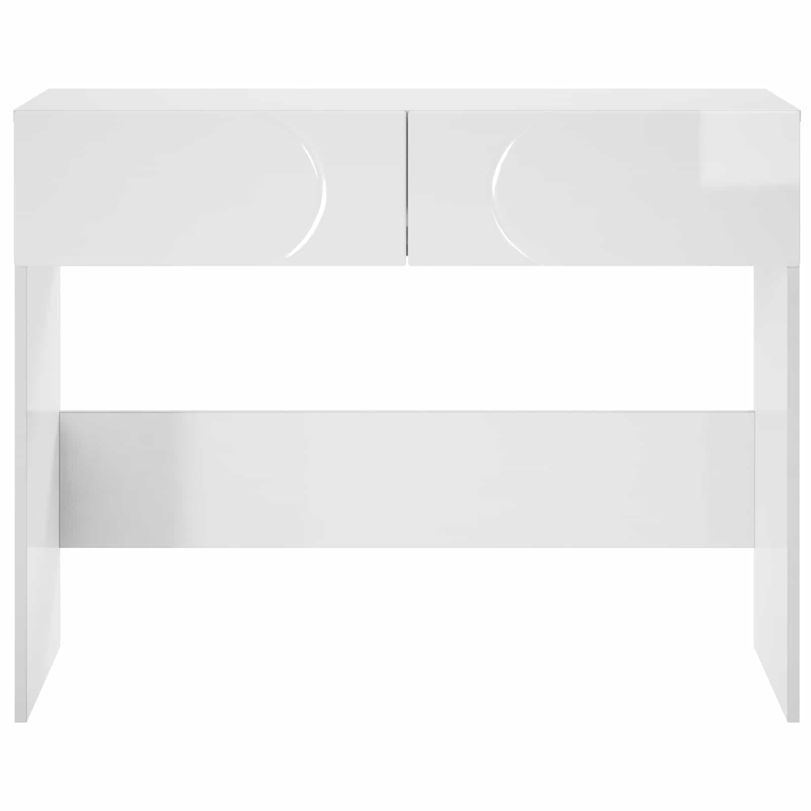 Τραπέζι κονσόλας Γυαλιστερό Λευκό 96,5 x 38 x 75 εκ. - Pakobazaar