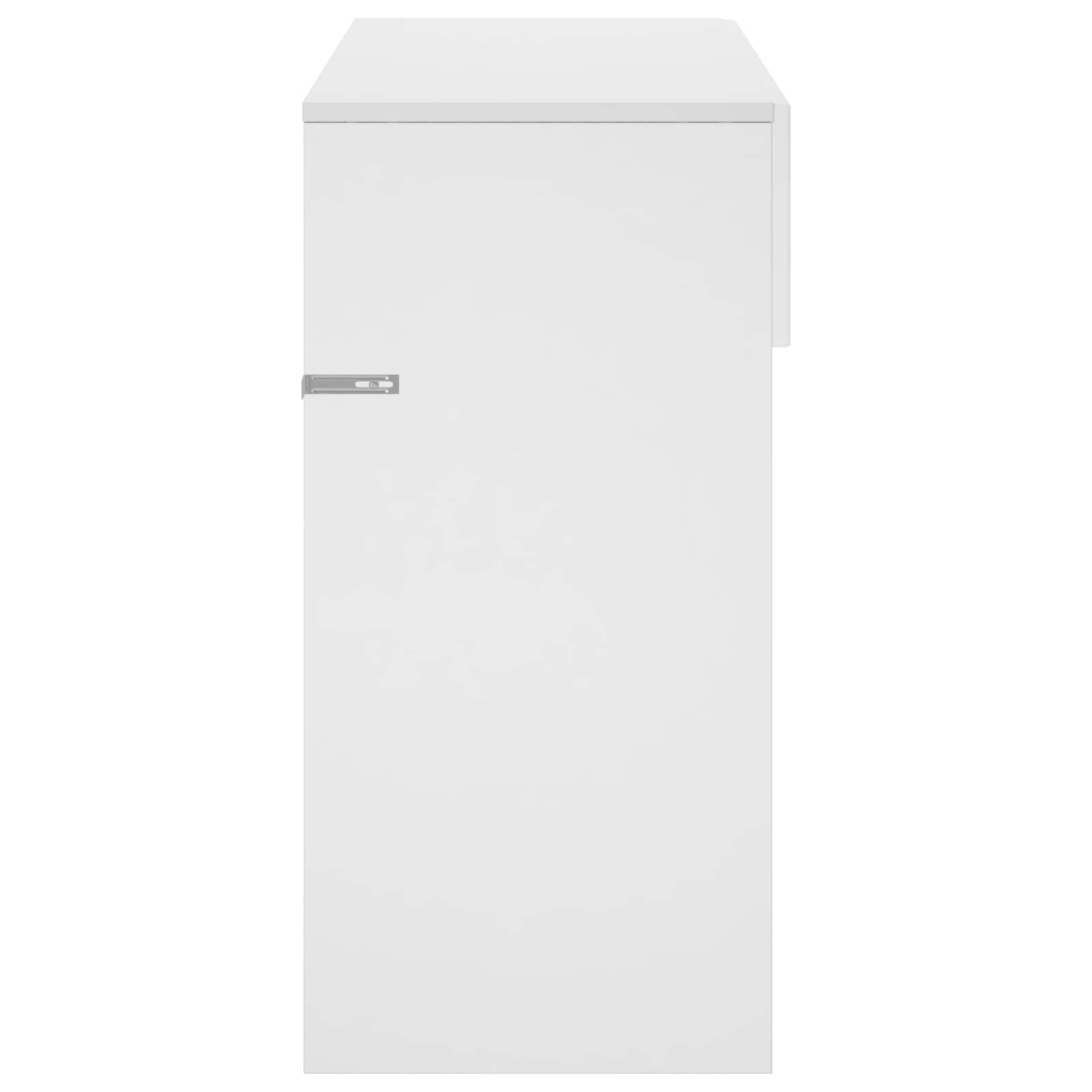 Τραπέζι κονσόλας Γυαλιστερό Λευκό 96,5 x 38 x 75 εκ. - Pakobazaar