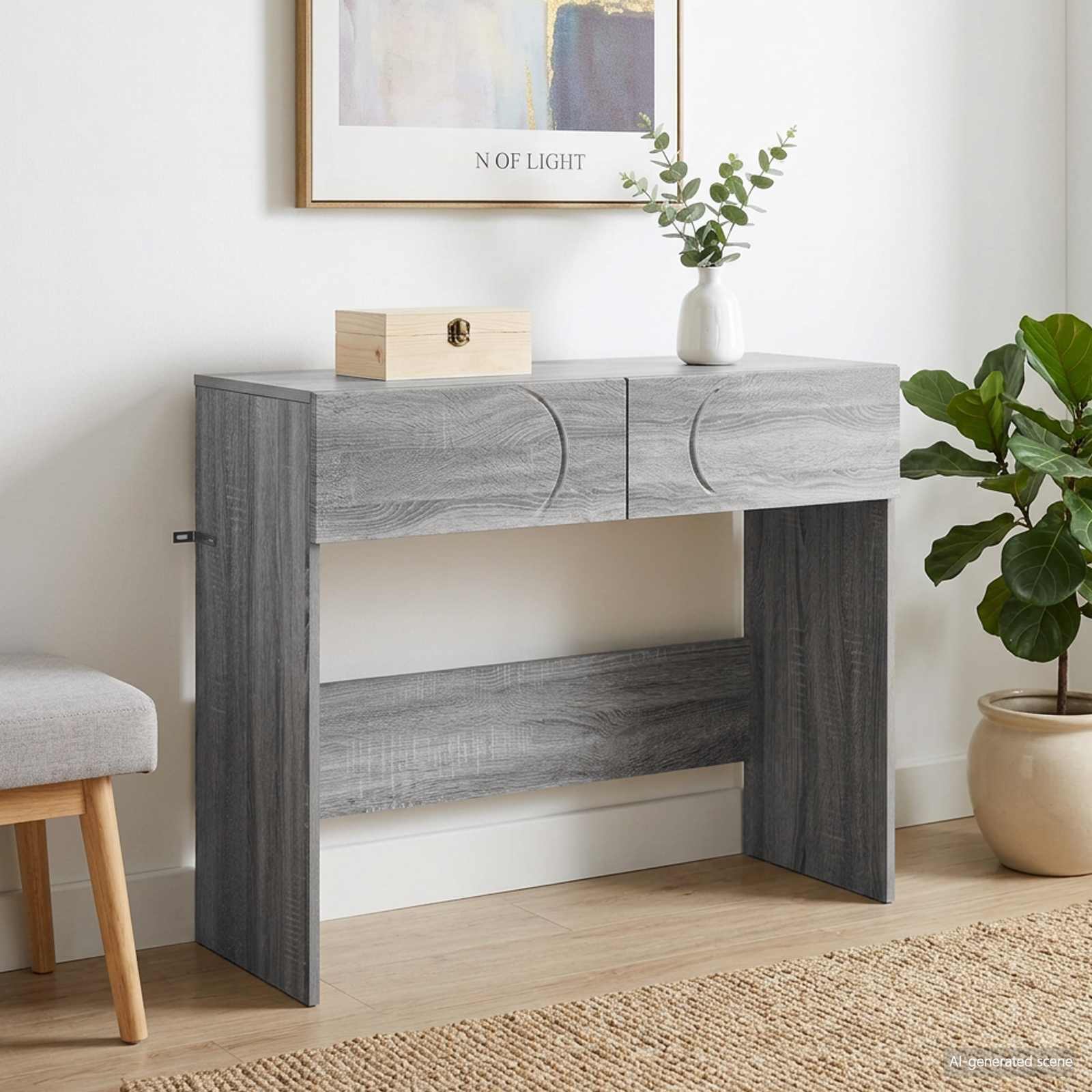 Τραπέζι κονσόλας Γκρι Sonoma 96,5 x 38 x 75 εκ.
