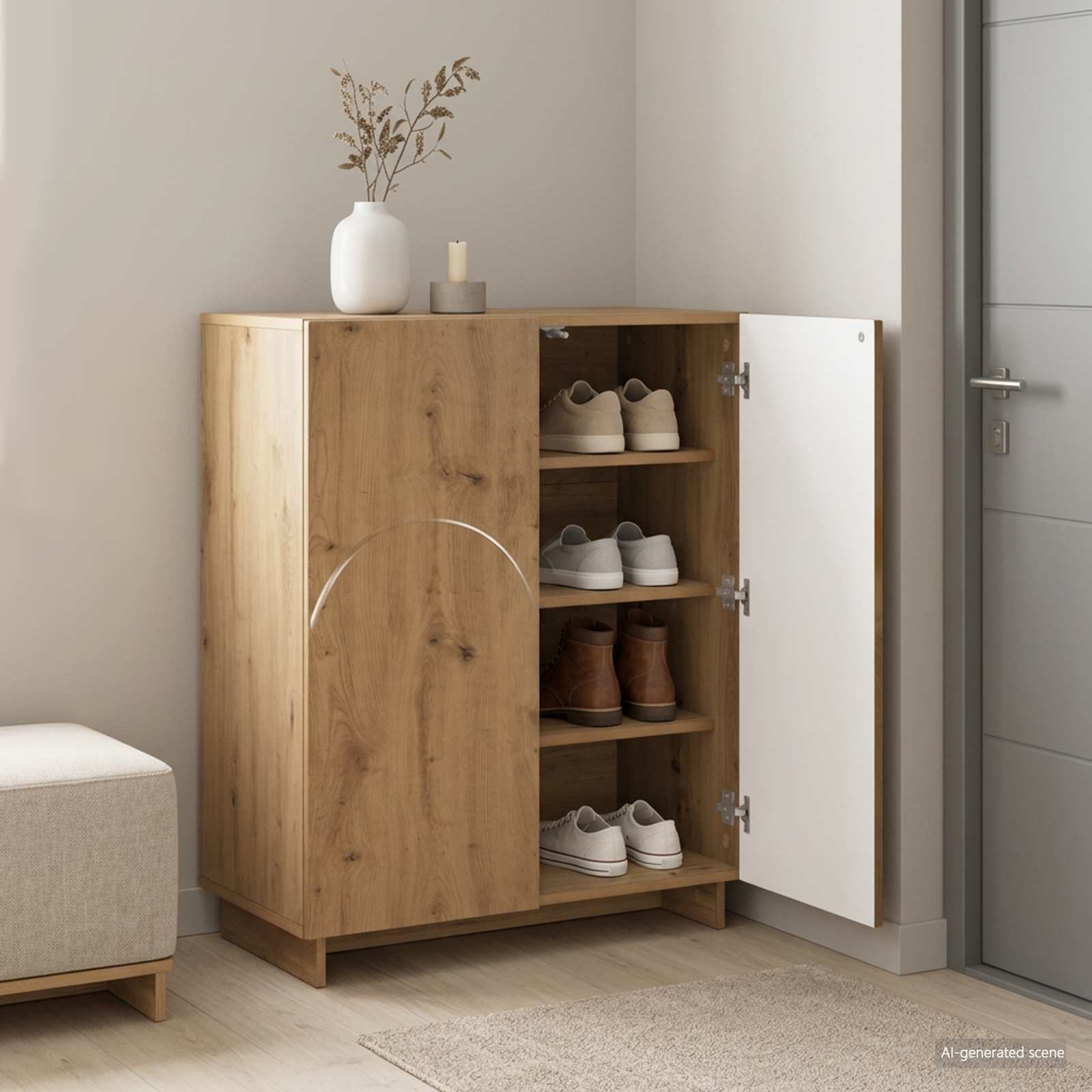 Παπουτσοθήκη 73 x 38 x 87,5 εκ. Επεξεργασμένο Ξύλο Artisan Δρυς