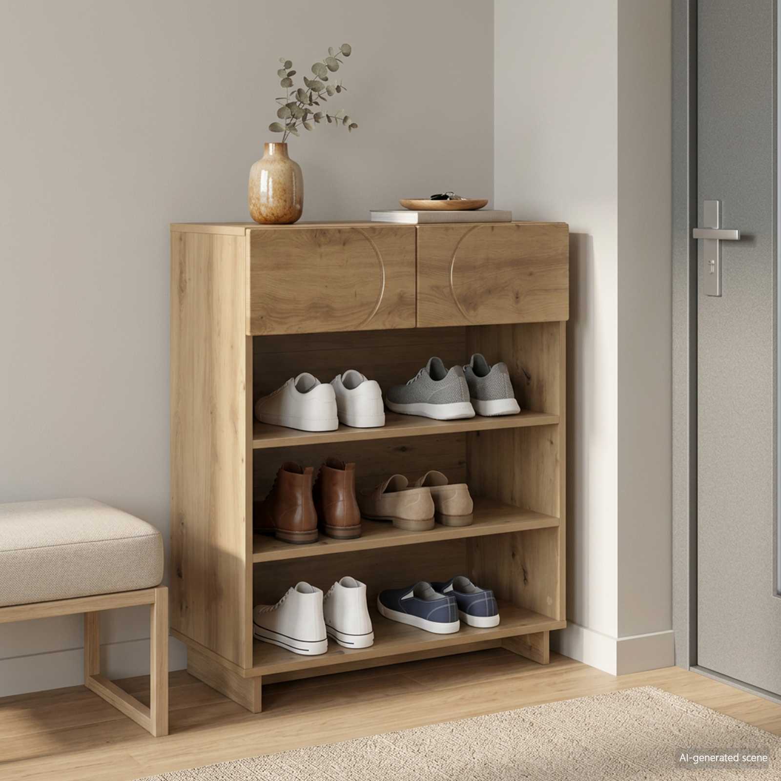 Παπουτσοθήκη 73 x 38 x 87,5 εκ. Επεξεργασμένο ξύλο Artisan Δρυς