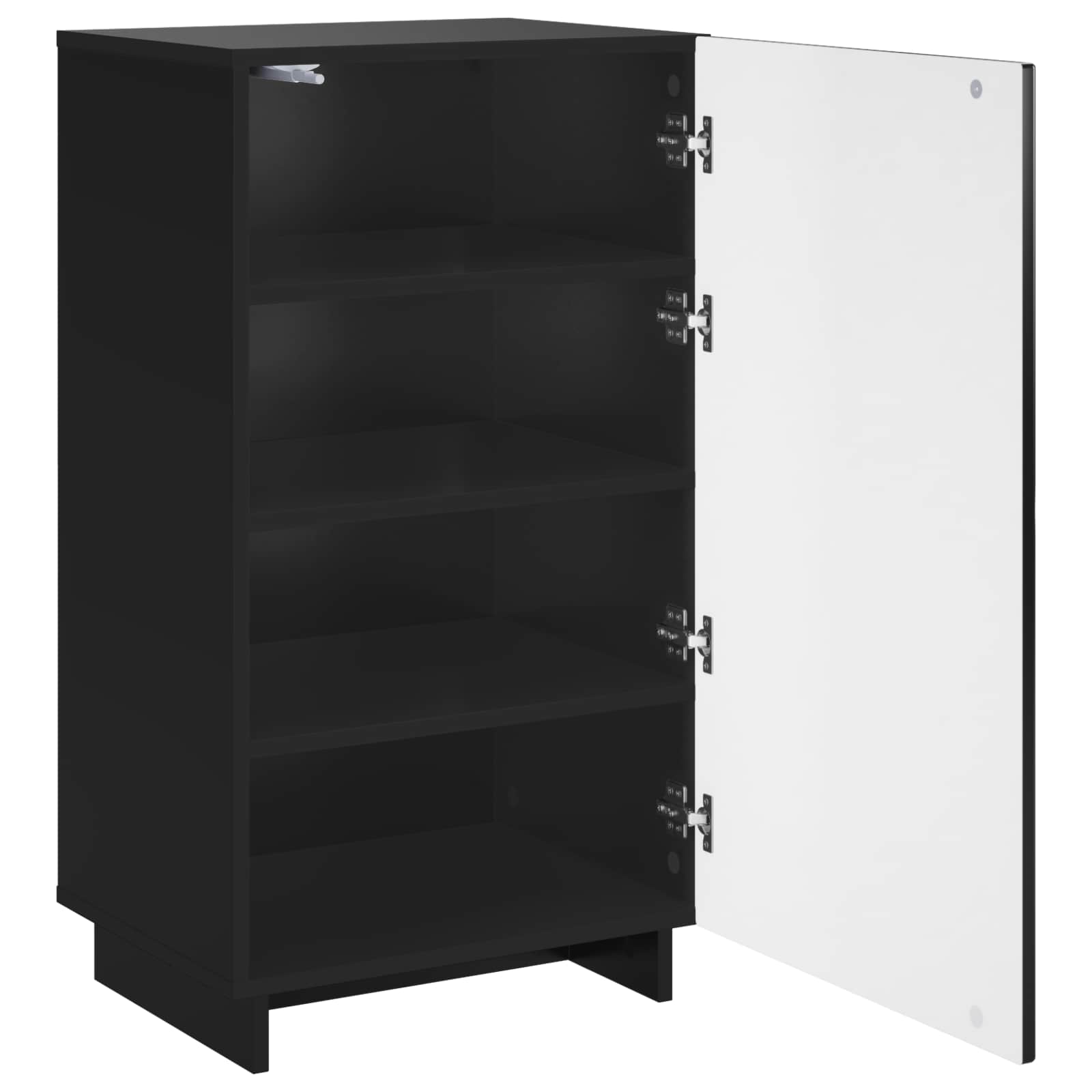 Ντουλάπα Παπουτσιών 48 x 38 x 87,5 εκ. Επεξεργασμένο Ξύλο Μαύρο