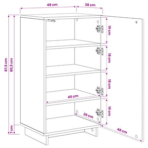 Ντουλάπα Παπουτσιών 48 x 38 x 87,5 εκ. Επεξεργασμένο Ξύλο