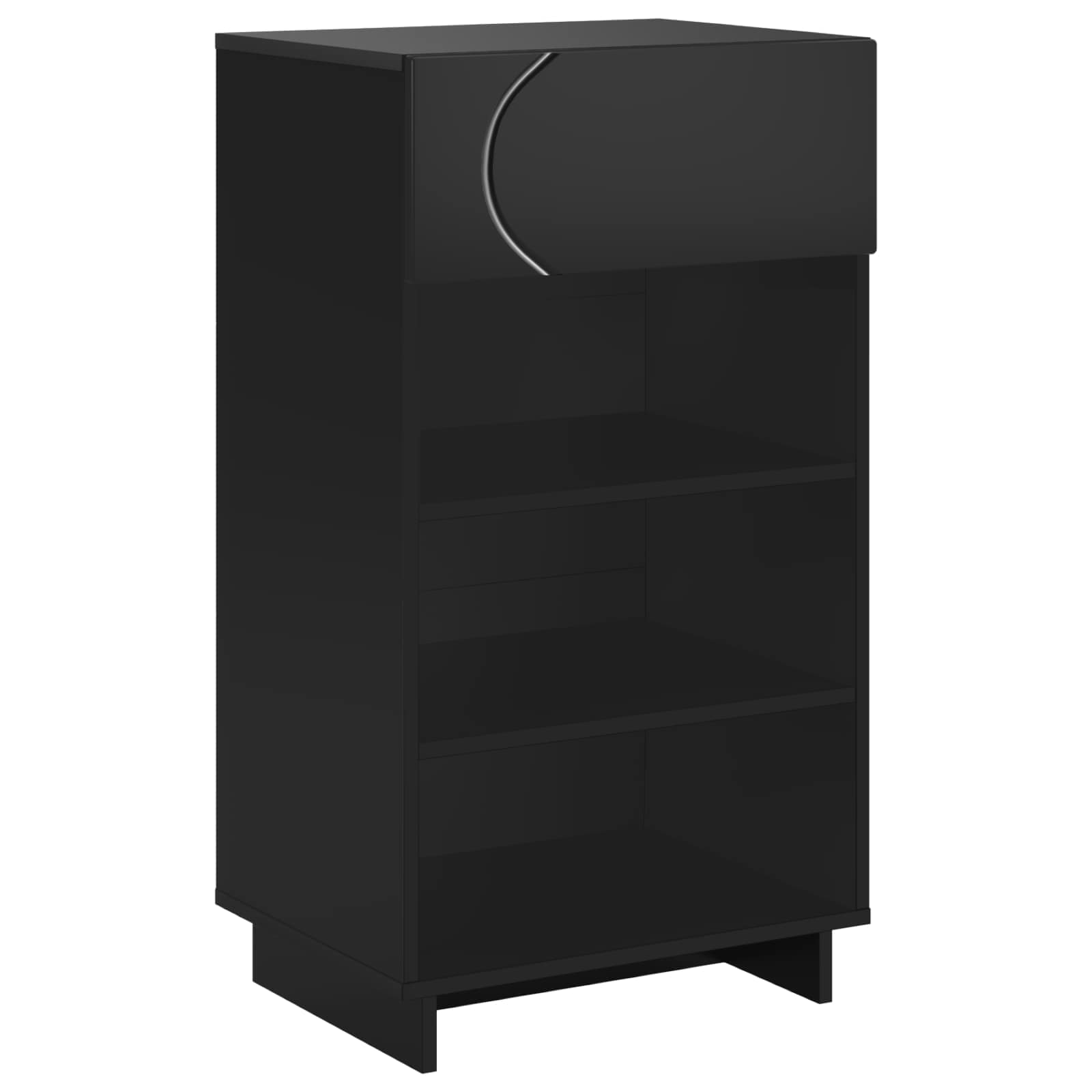 Ντουλάπα Παπουτσιών 48 x 38 x 87,5 εκ. Επεξεργασμένο Ξύλο Μαύρο