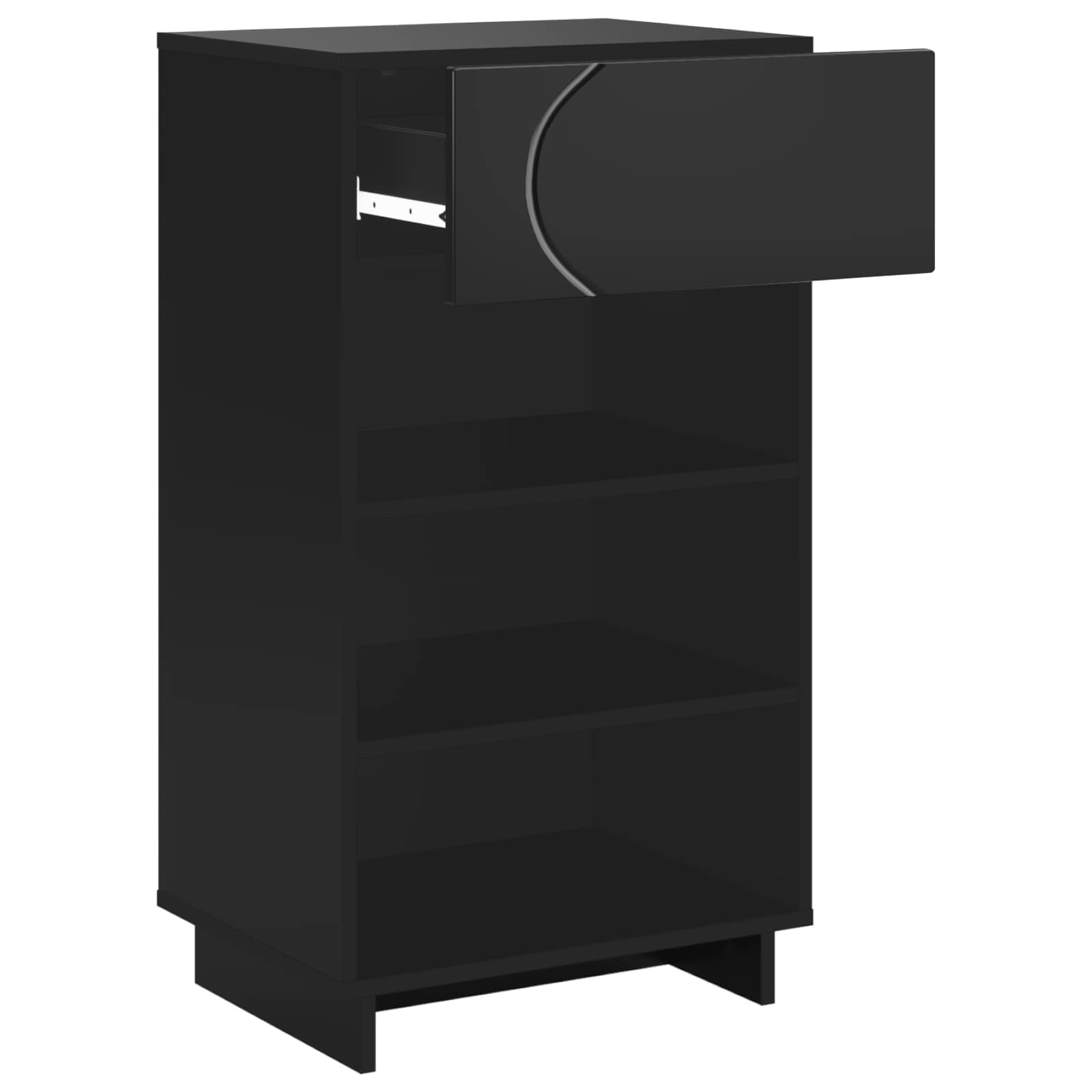 Ντουλάπα Παπουτσιών 48 x 38 x 87,5 εκ. Επεξεργασμένο Ξύλο Μαύρο