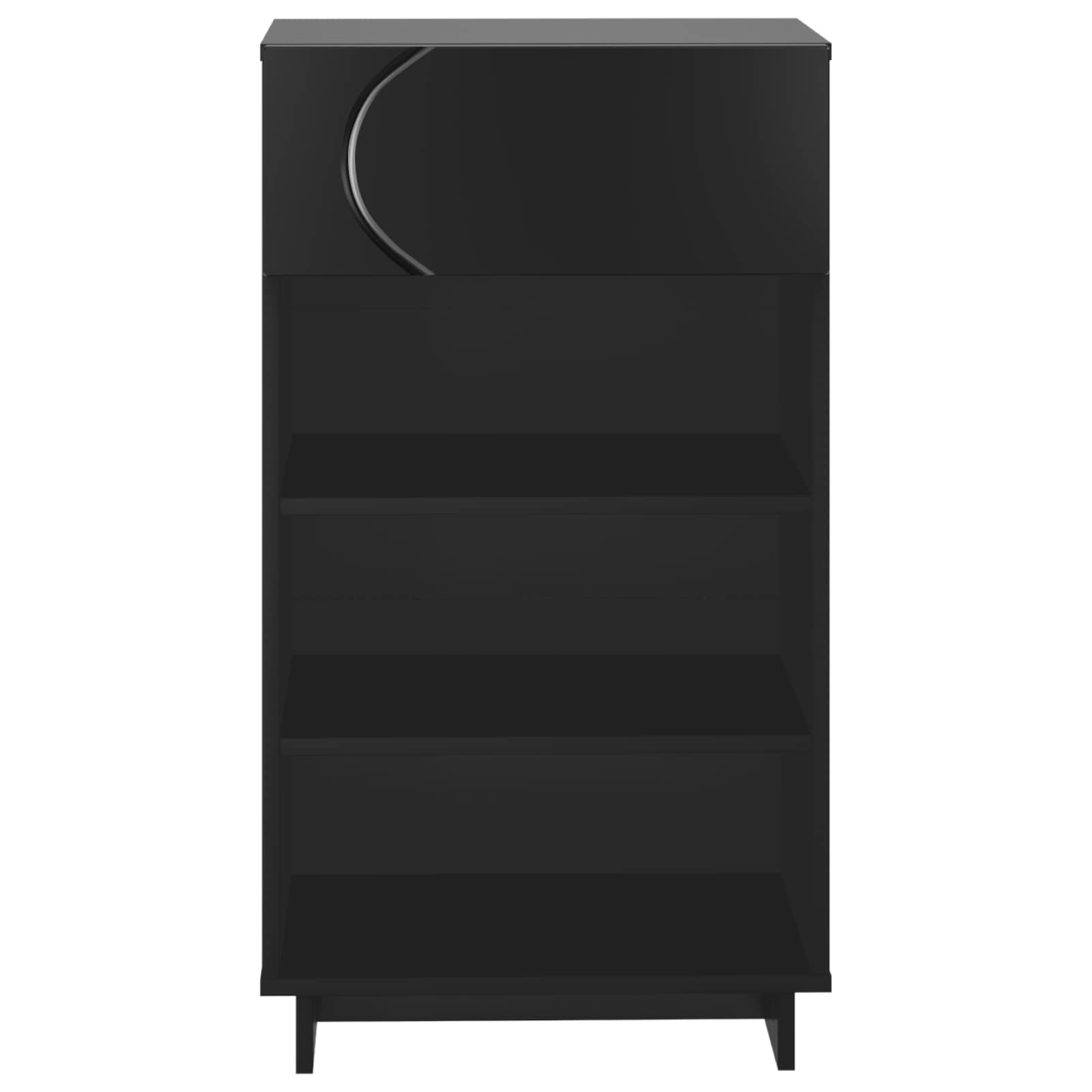 Ντουλάπα Παπουτσιών 48 x 38 x 87,5 εκ. Επεξεργασμένο Ξύλο Μαύρο