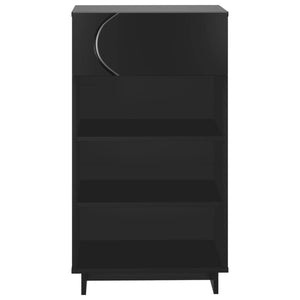 Ντουλάπα Παπουτσιών 48 x 38 x 87,5 εκ. Επεξεργασμένο Ξύλο Μαύρο