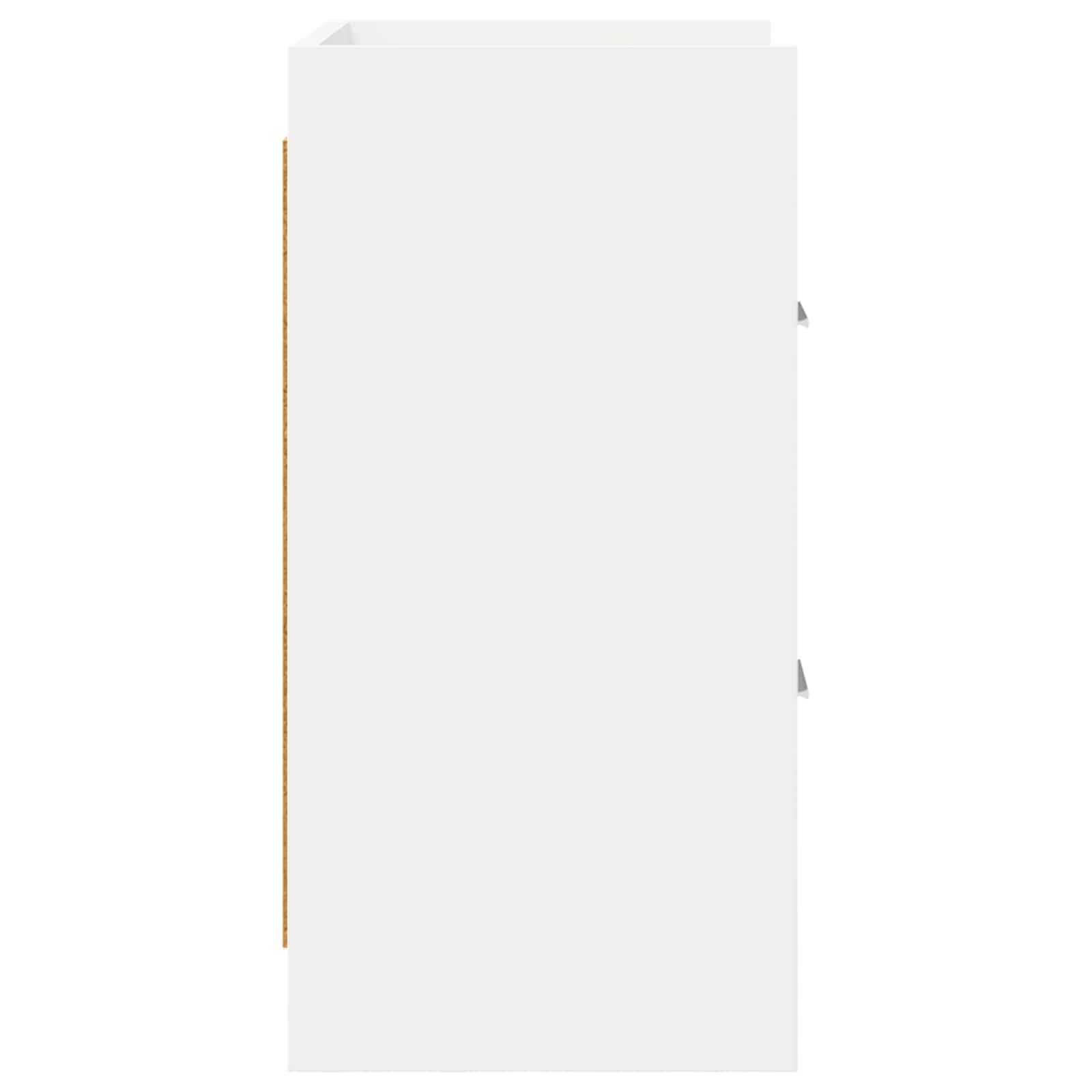 Κομοδίνα Λευκό 40 x 30 x 60 cm Επεξεργασμένο Ξύλο