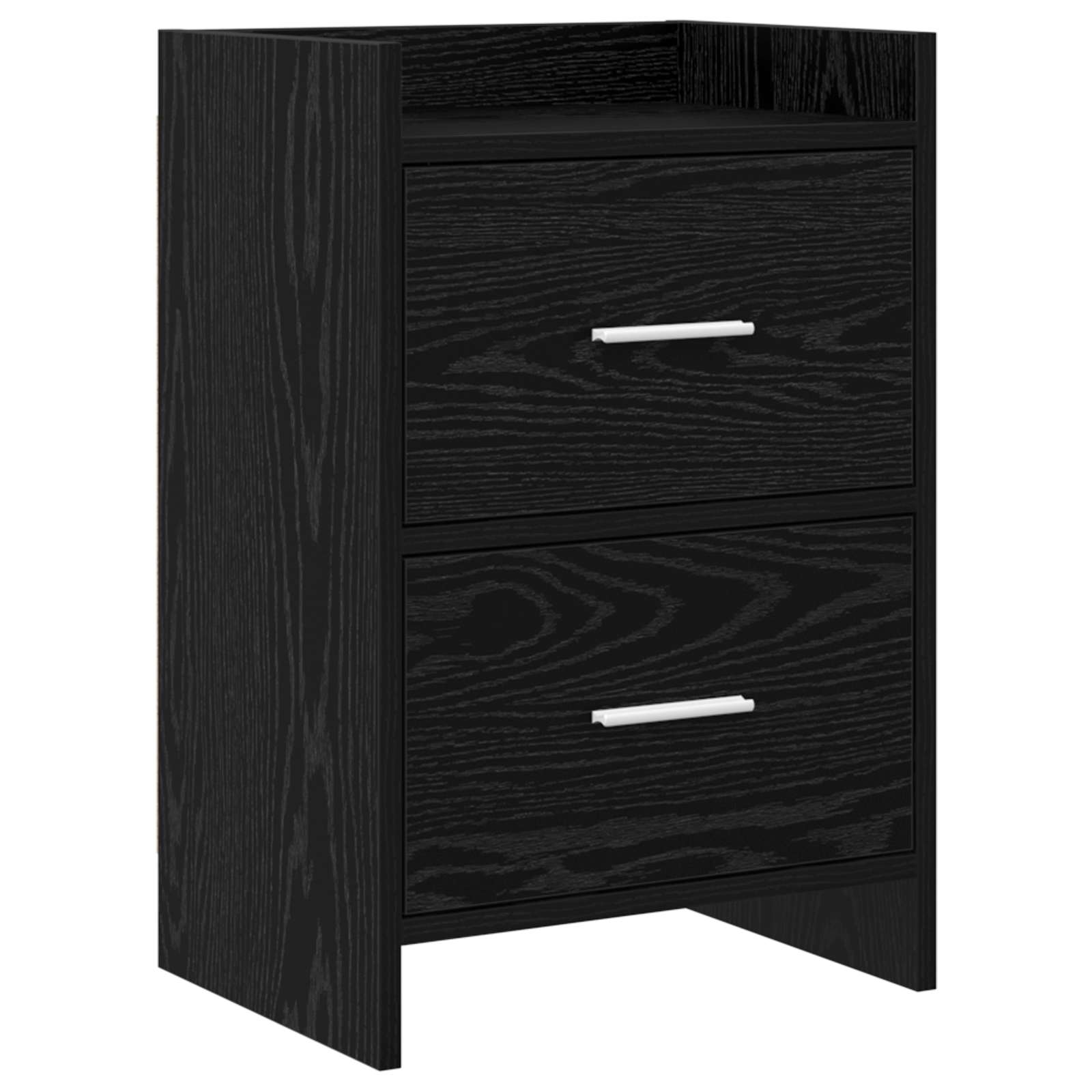 Κομοδίνα Μαύρη Δρυς 40 x 30 x 60 cm Επεξεργασμένο Ξύλο