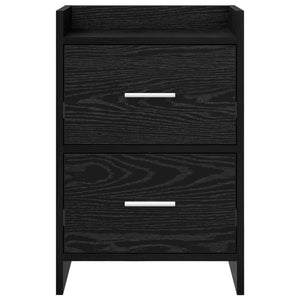 Κομοδίνα Μαύρη Δρυς 40 x 30 x 60 cm Επεξεργασμένο Ξύλο - Pakobazaar