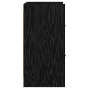Κομοδίνα Μαύρη Δρυς 40 x 30 x 60 cm Επεξεργασμένο Ξύλο - Pakobazaar