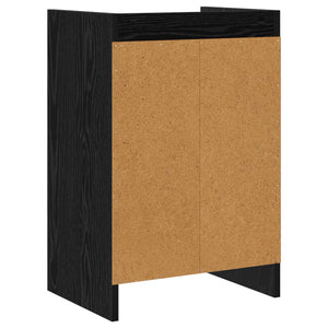 Κομοδίνα 2 pcs Μαύρη Δρυς 40 x 30 x 60 cm Επεξεργασμένο Ξύλο - Pakobazaar