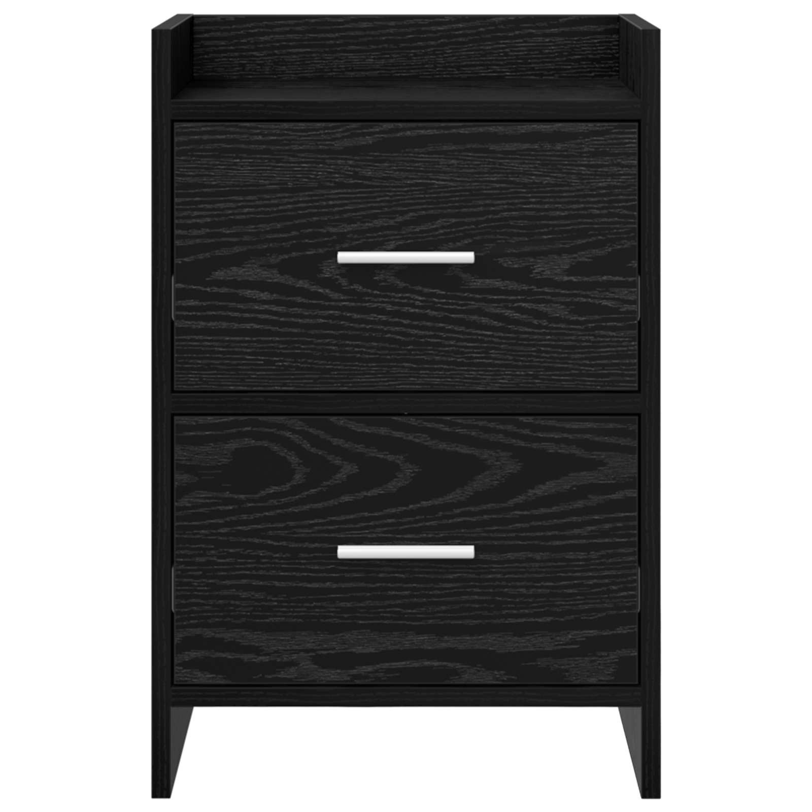 Κομοδίνα 2 pcs Μαύρη Δρυς 40 x 30 x 60 cm Επεξεργασμένο Ξύλο