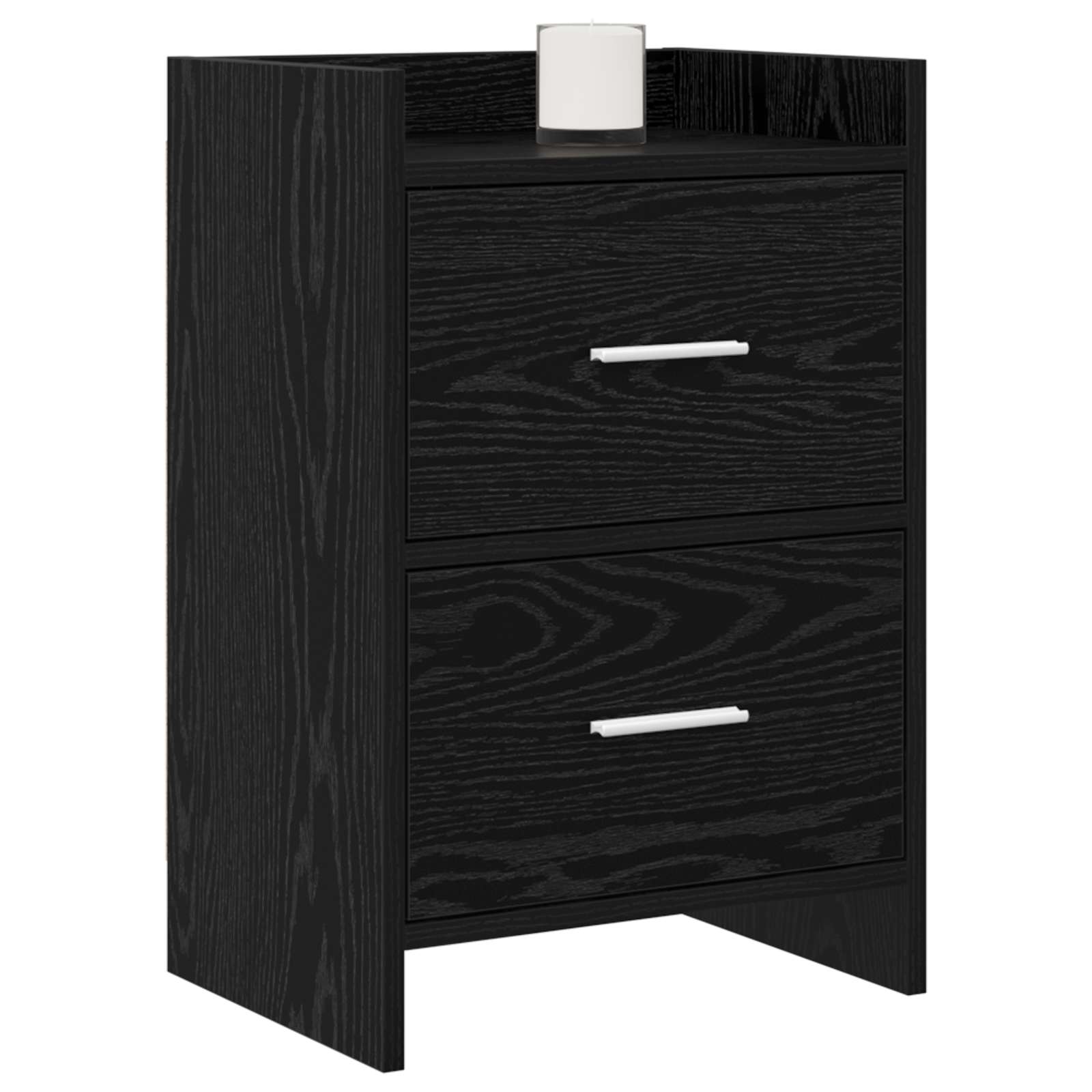 Κομοδίνα 2 pcs Μαύρη Δρυς 40 x 30 x 60 cm Επεξεργασμένο Ξύλο