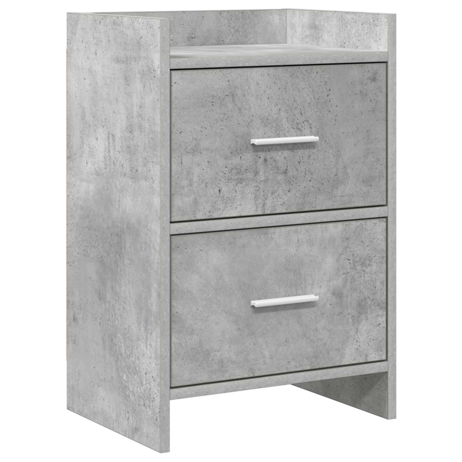 Κομοδίνα Γκρι Σκυροδέματος 40 x 30 x 60 cm Επεξεργασμένο Ξύλο