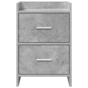 Κομοδίνα Γκρι Σκυροδέματος 40 x 30 x 60 cm Επεξεργασμένο Ξύλο - Pakobazaar