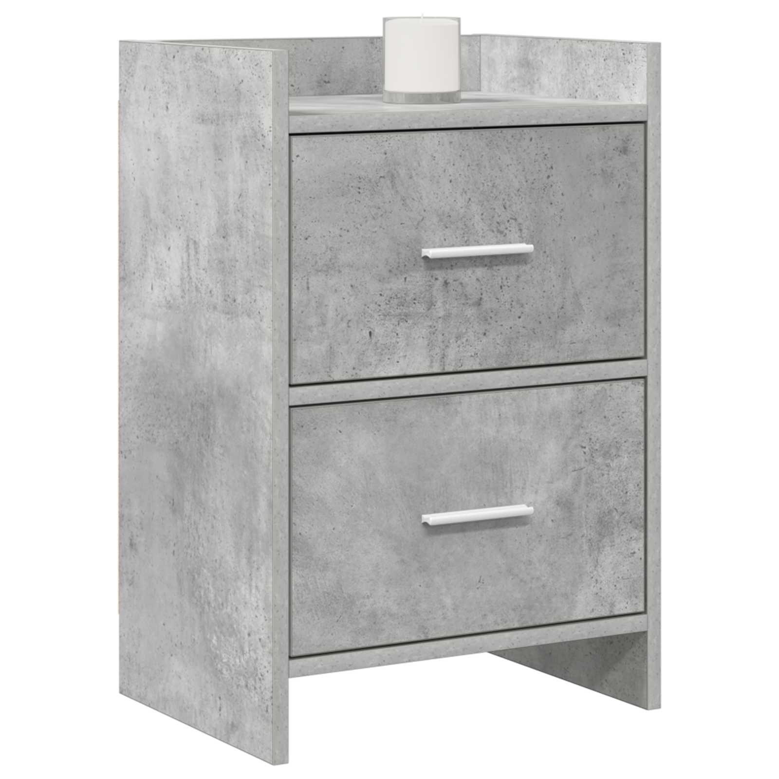 Κομοδίνα Γκρι Σκυροδέματος 40 x 30 x 60 cm Επεξεργασμένο Ξύλο