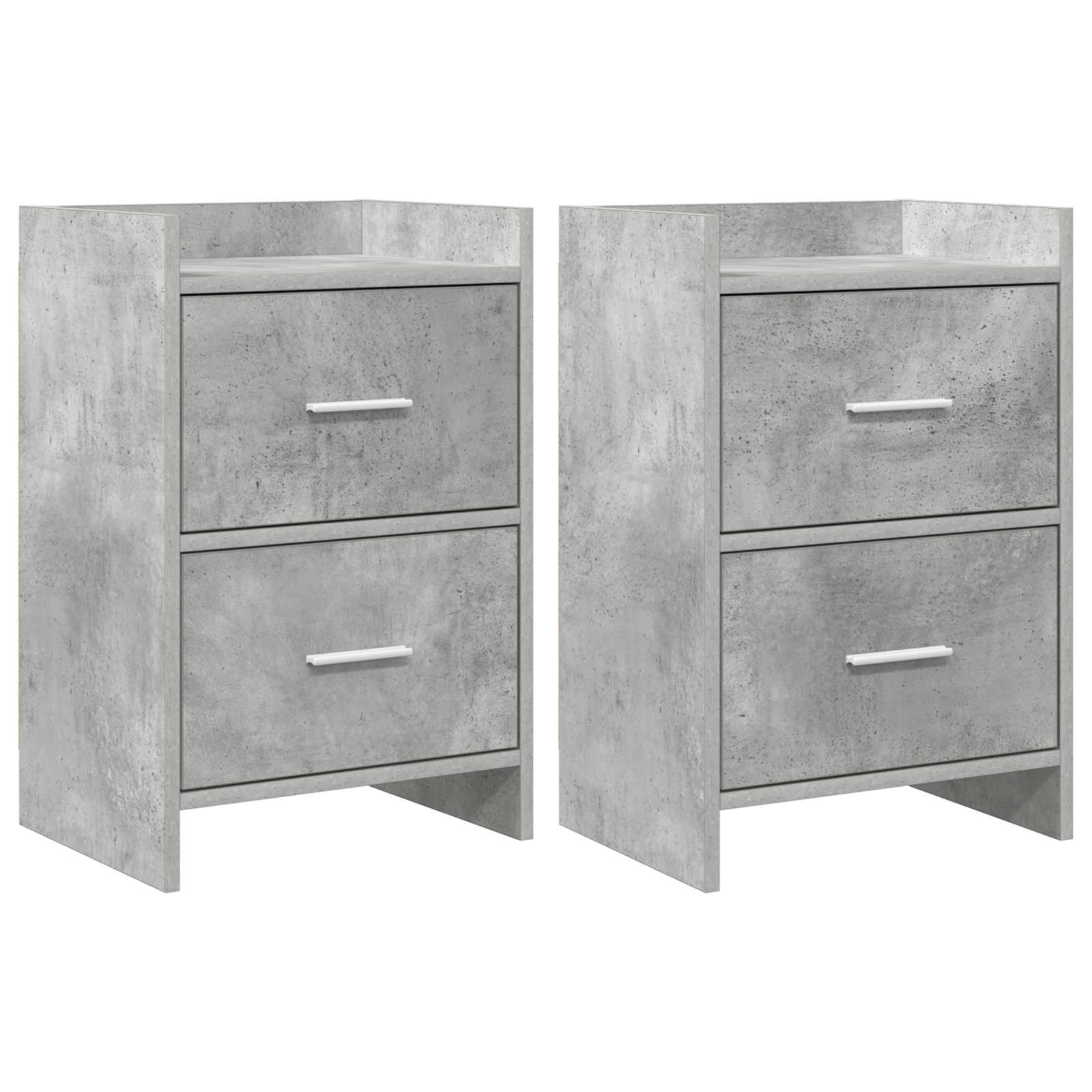 Κομοδίνα 2 pcs Γκρι Σκυροδέματος 40 x 30 x 60 cm