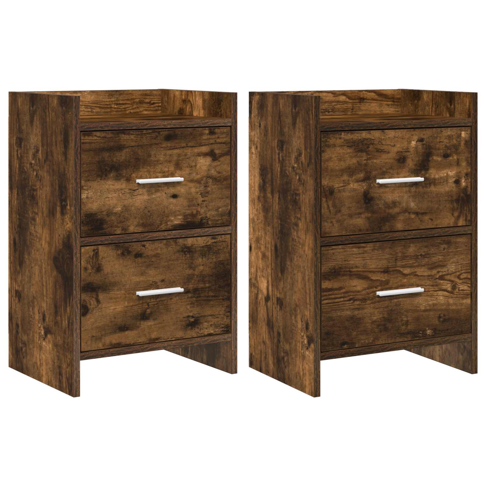 Κομοδίνα 2 pcs Καπνισμένο Ξύλο Δρυός 40 x 30 x 60 cm