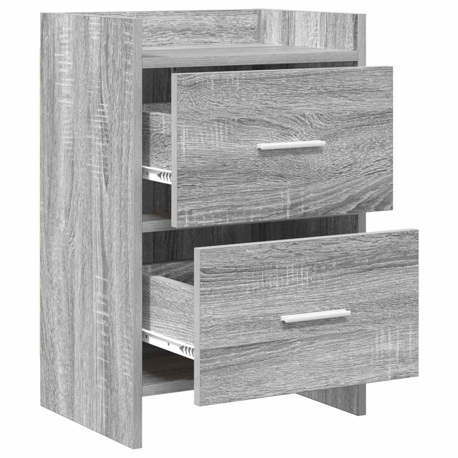 Κομοδίνα 2 pcs Γκρι Sonoma 40 x 30 x 60 cm Επεξεργασμένο Ξύλο