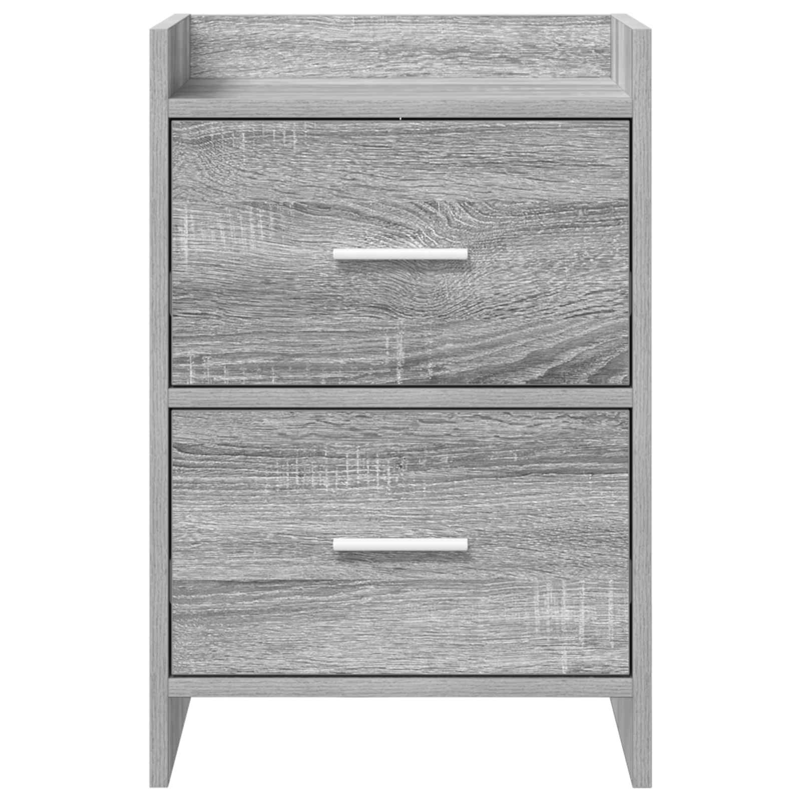 Κομοδίνα 2 pcs Γκρι Sonoma 40 x 30 x 60 cm Επεξεργασμένο Ξύλο