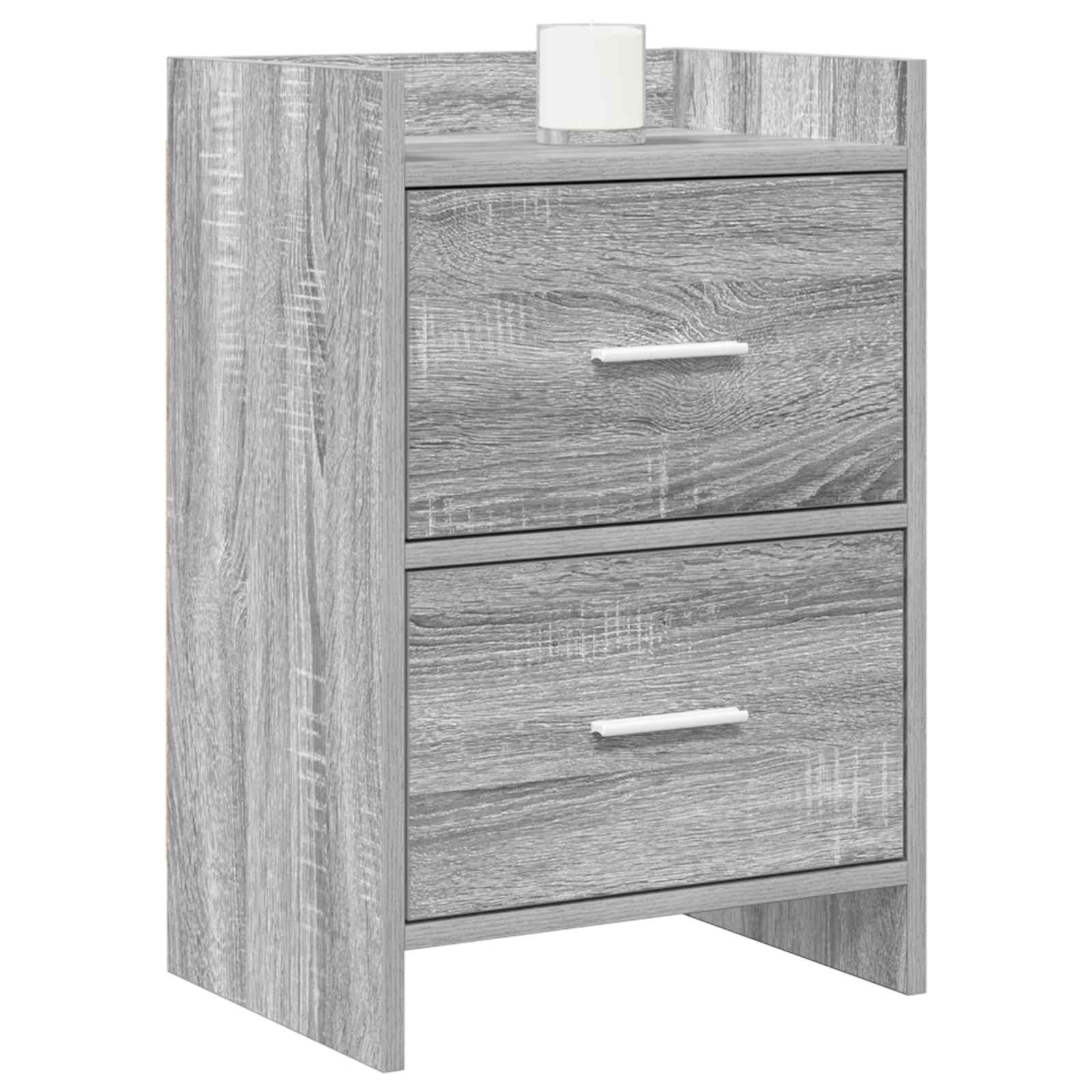 Κομοδίνα 2 pcs Γκρι Sonoma 40 x 30 x 60 cm Επεξεργασμένο Ξύλο