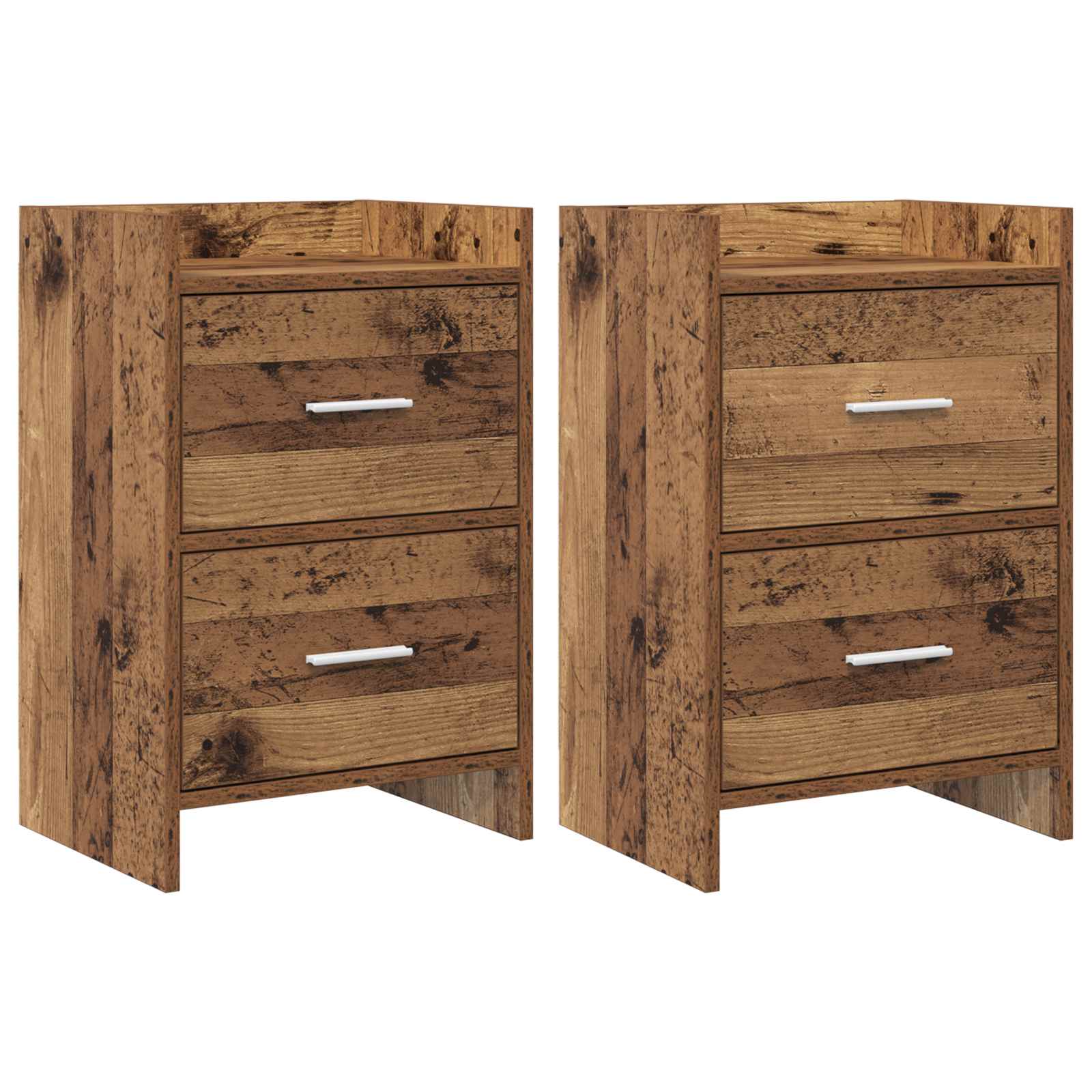 Κομοδίνα 2 pcs Παλαιωμένο ξύλο 40 x 30 x 60 cm