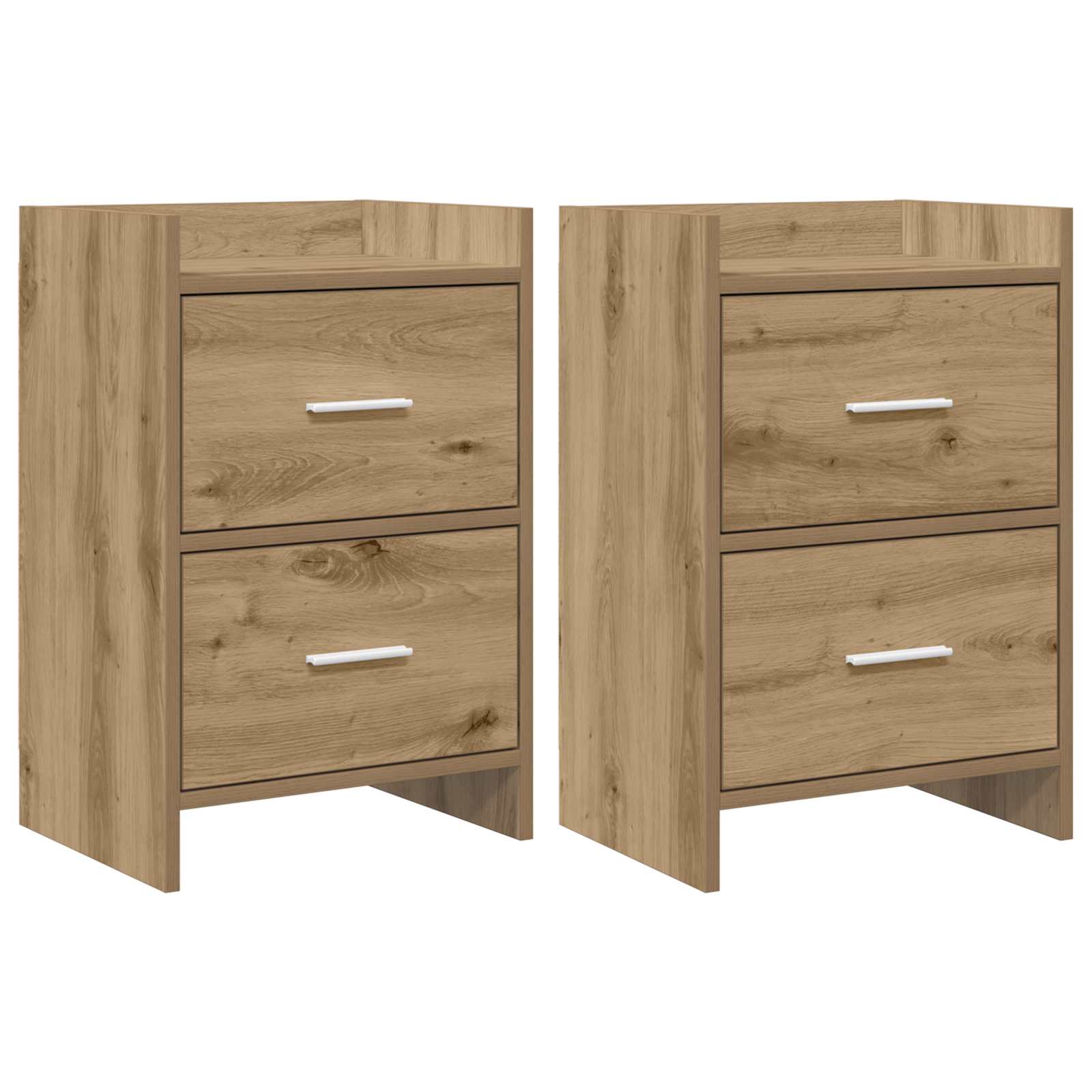 Κομοδίνα 2 pcs Artisan Δρυς 40 x 30 x 60 cm Επεξεργασμένο Ξύλο