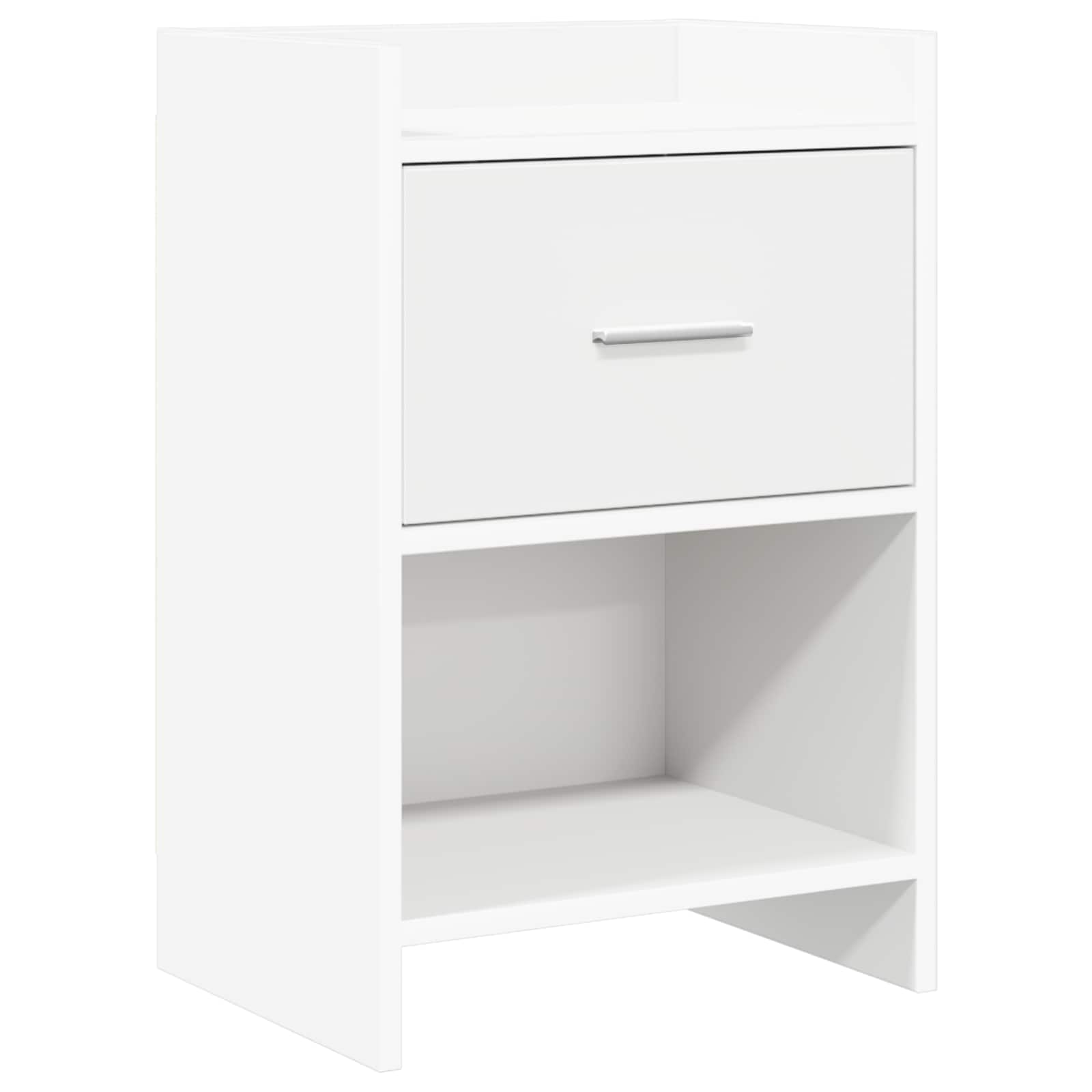 Κομοδίνα Λευκό 40 x 30 x 60 cm Επεξεργασμένο Ξύλο