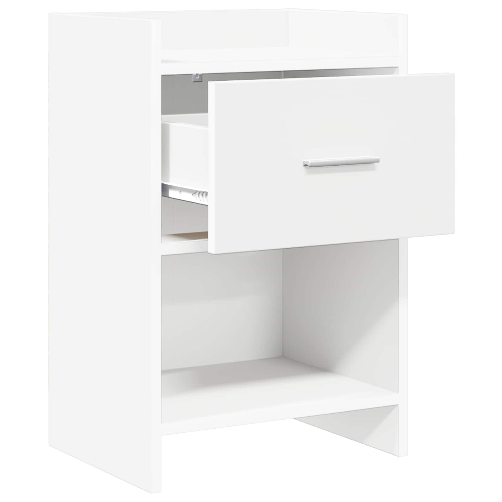 Κομοδίνα Λευκό 40 x 30 x 60 cm Επεξεργασμένο Ξύλο