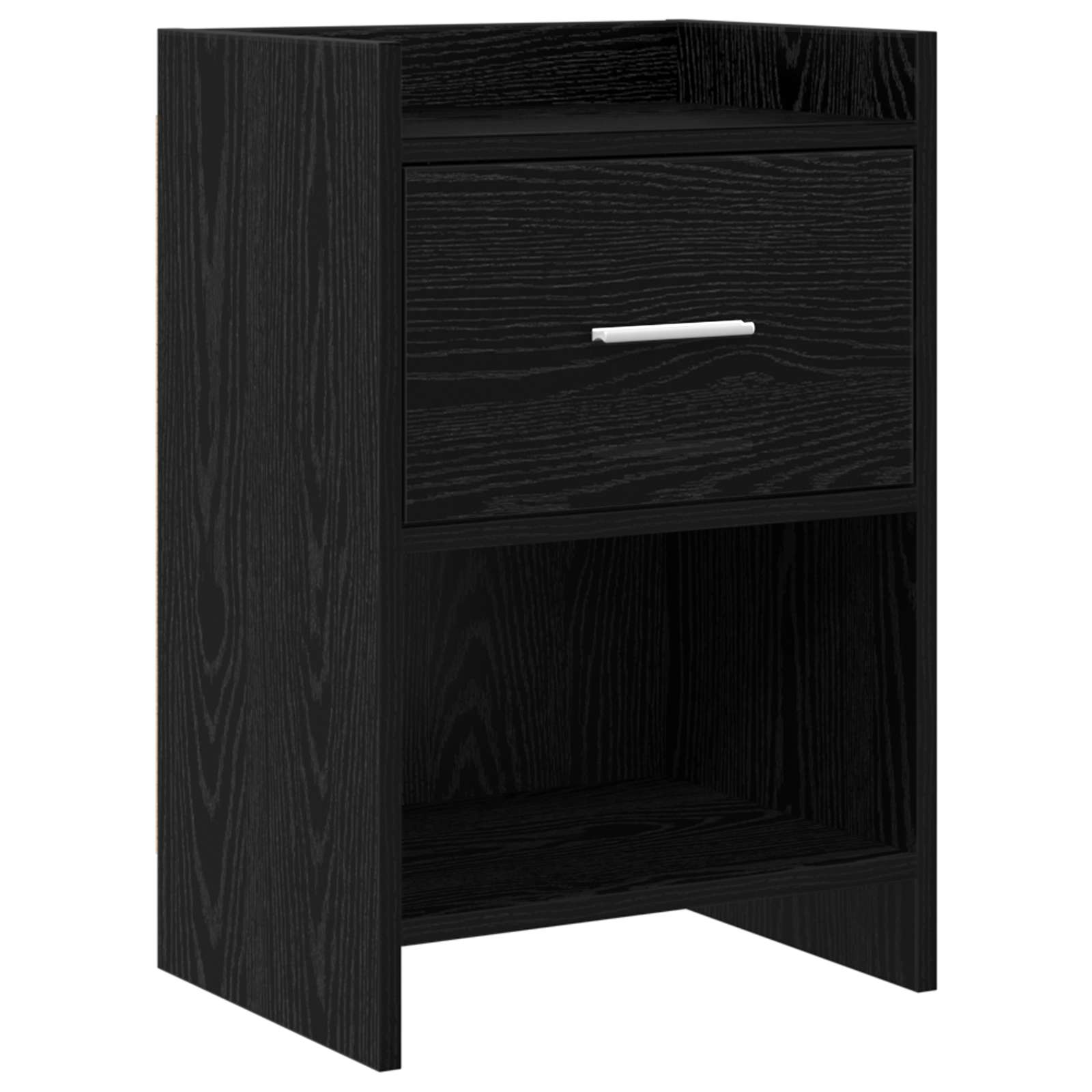 Κομοδίνα Μαύρη Δρυς 40 x 30 x 60 cm Επεξεργασμένο Ξύλο