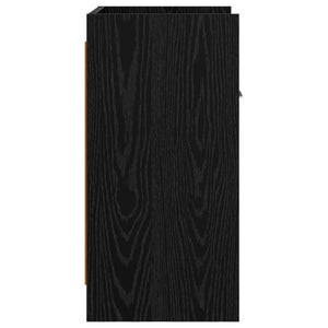 Κομοδίνα Μαύρη Δρυς 40 x 30 x 60 cm Επεξεργασμένο Ξύλο - Pakobazaar