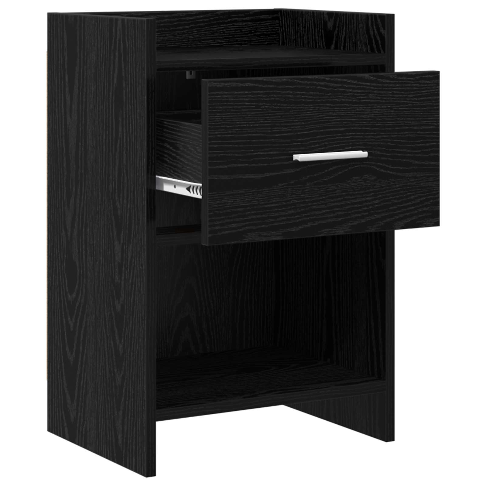 Κομοδίνα 2 pcs Μαύρη Δρυς 40 x 30 x 60 cm Επεξεργασμένο Ξύλο