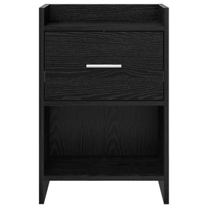 Κομοδίνα 2 pcs Μαύρη Δρυς 40 x 30 x 60 cm Επεξεργασμένο Ξύλο - Pakobazaar