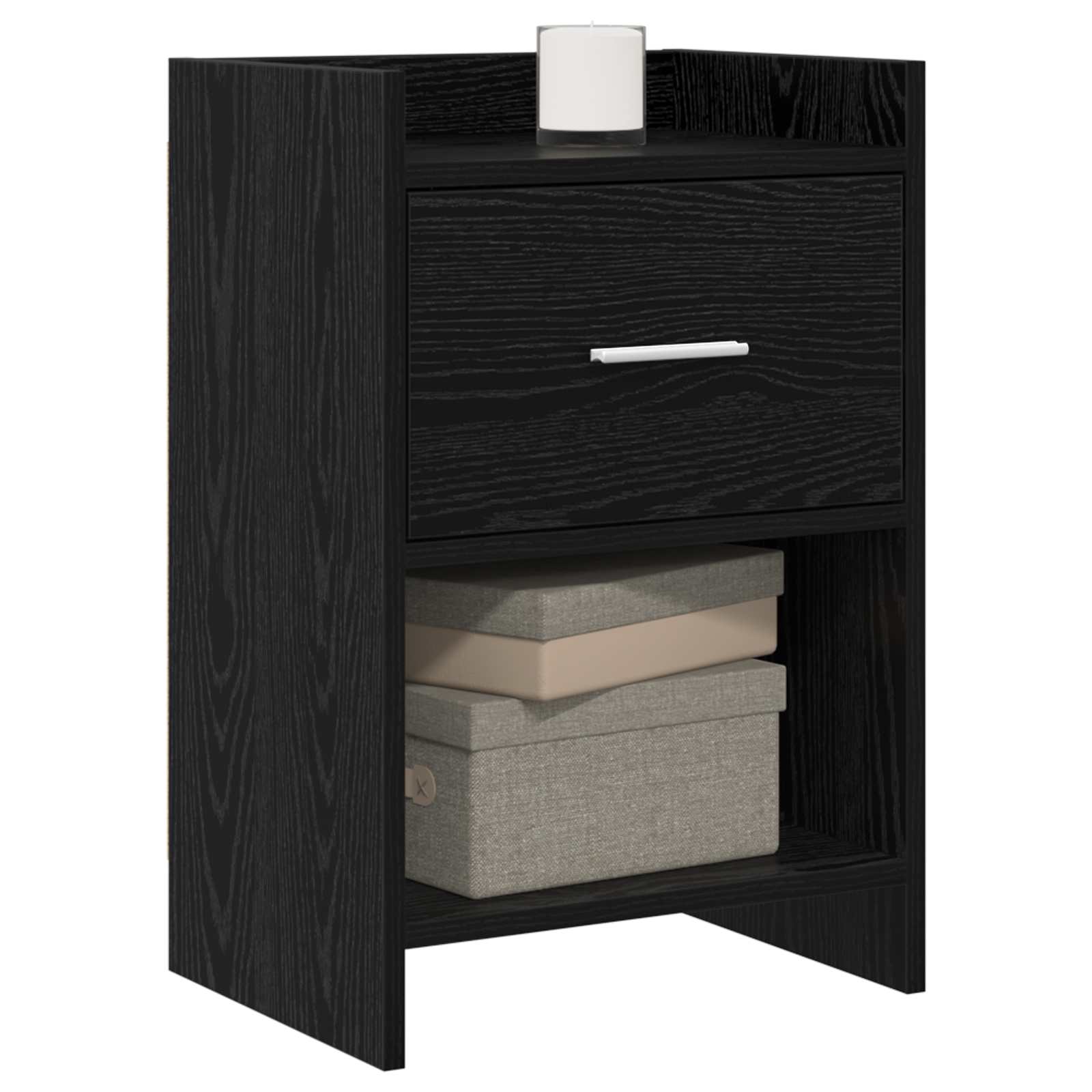 Κομοδίνα 2 pcs Μαύρη Δρυς 40 x 30 x 60 cm Επεξεργασμένο Ξύλο