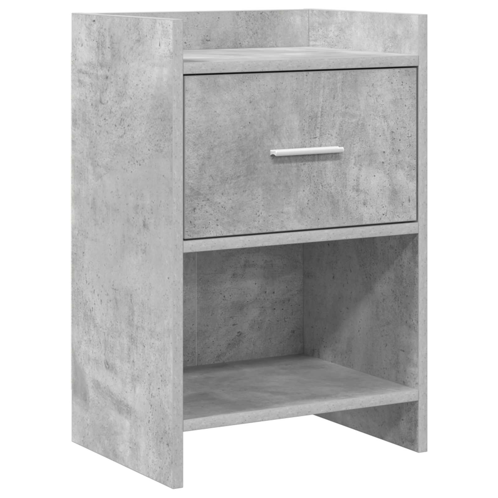 Κομοδίνα Γκρι Σκυροδέματος 40 x 30 x 60 cm Επεξεργασμένο Ξύλο