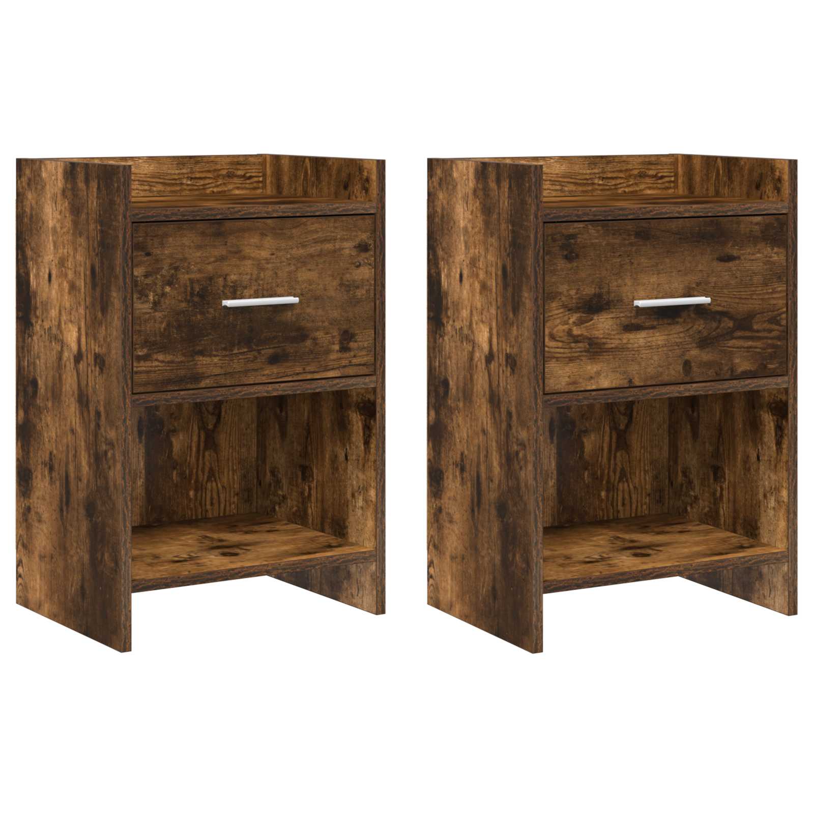 Κομοδίνα 2 pcs Καπνισμένο Ξύλο Δρυός 40 x 30 x 60 cm