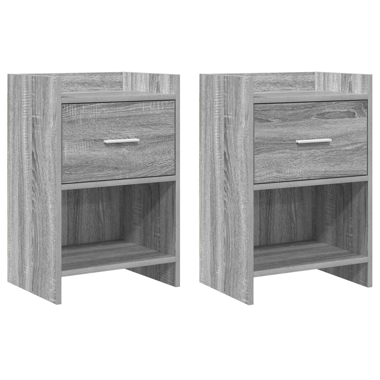 Κομοδίνα 2 pcs Γκρι Sonoma 40 x 30 x 60 cm Επεξεργασμένο Ξύλο