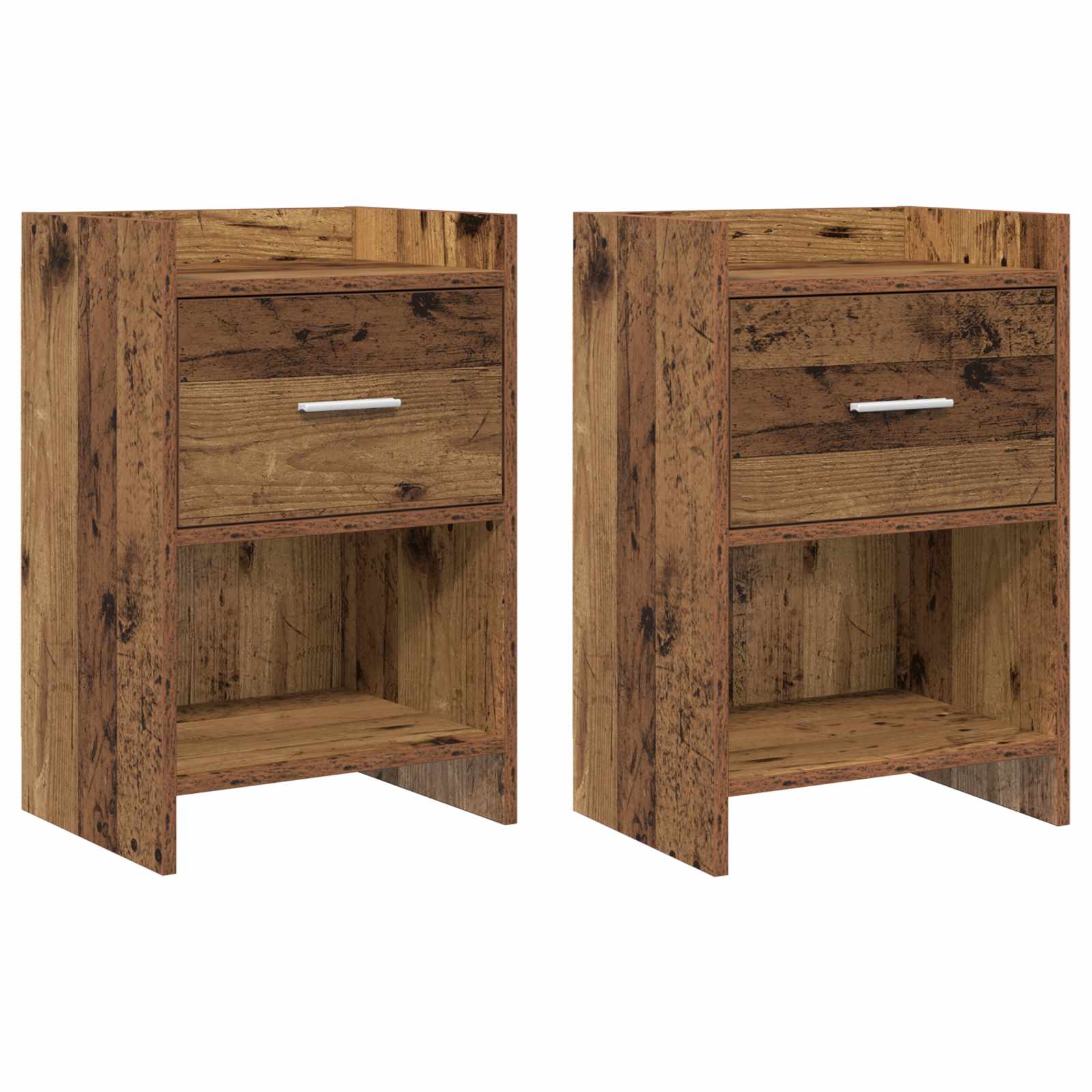 Κομοδίνα 2 pcs Παλαιωμένο ξύλο 40 x 30 x 60 cm