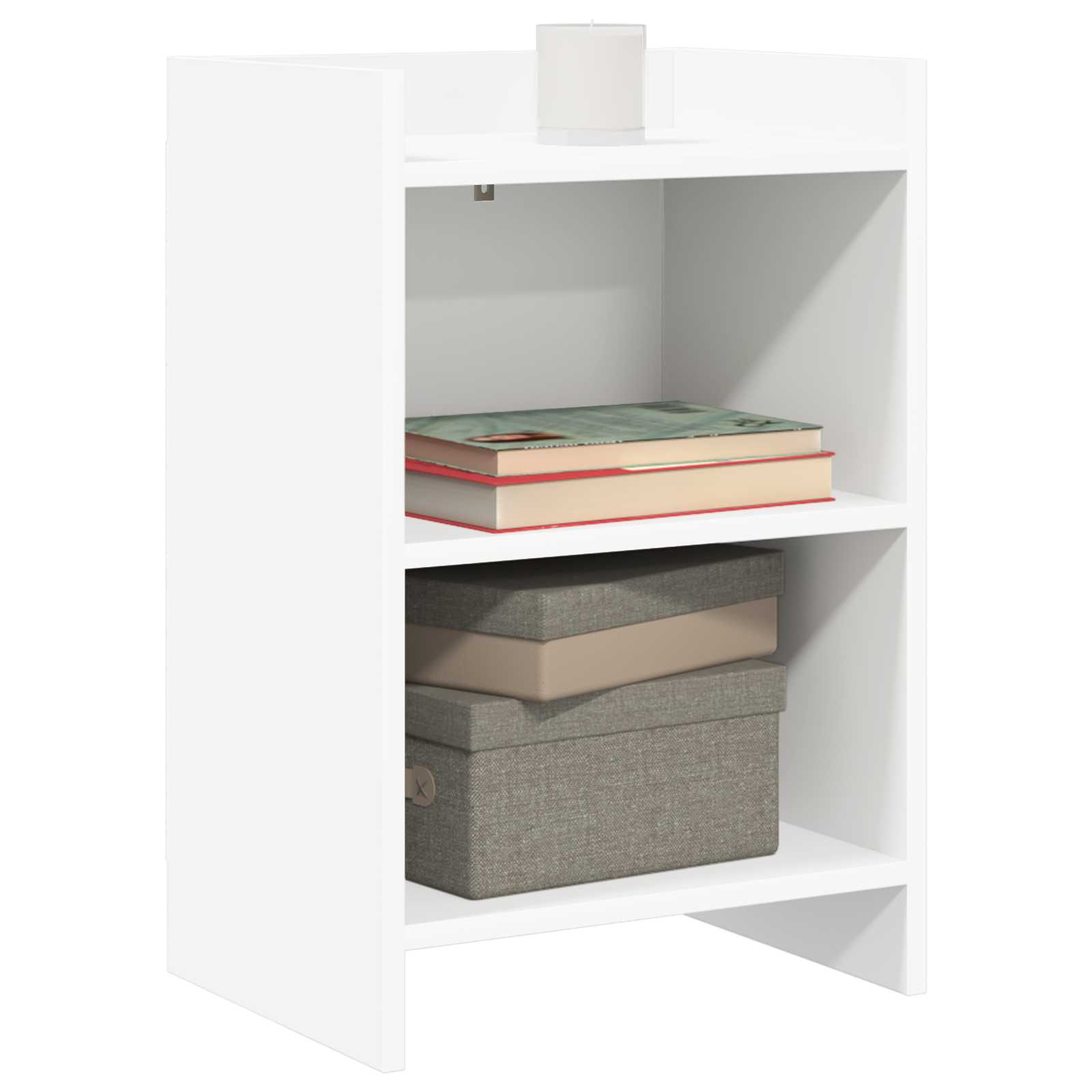 Κομοδίνα Λευκό 40 x 30 x 60 cm Επεξεργασμένο Ξύλο