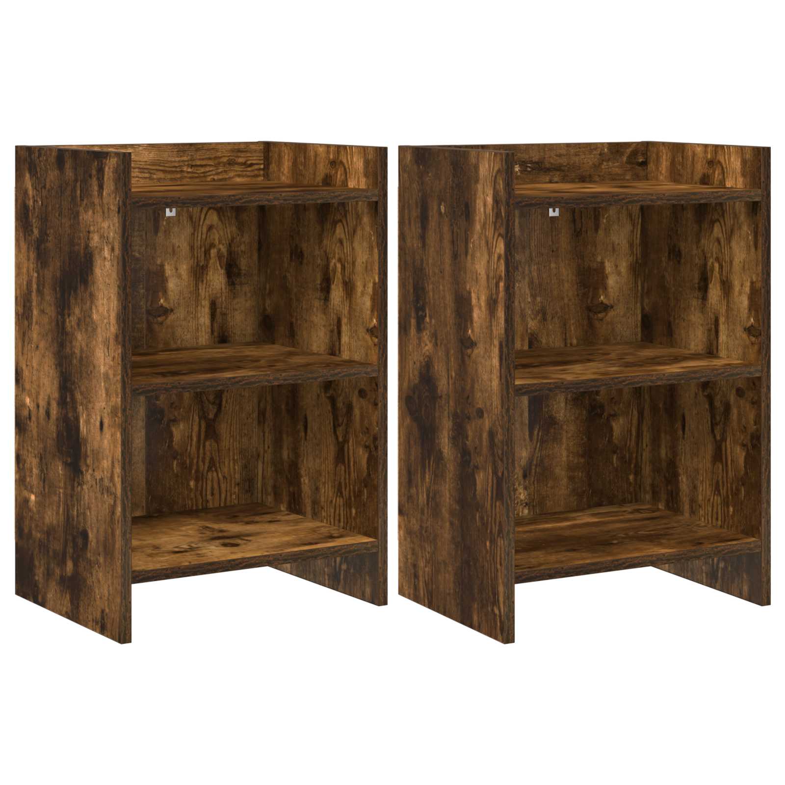 Κομοδίνα 2 pcs Καπνισμένο Ξύλο Δρυός 40 x 30 x 60 cm