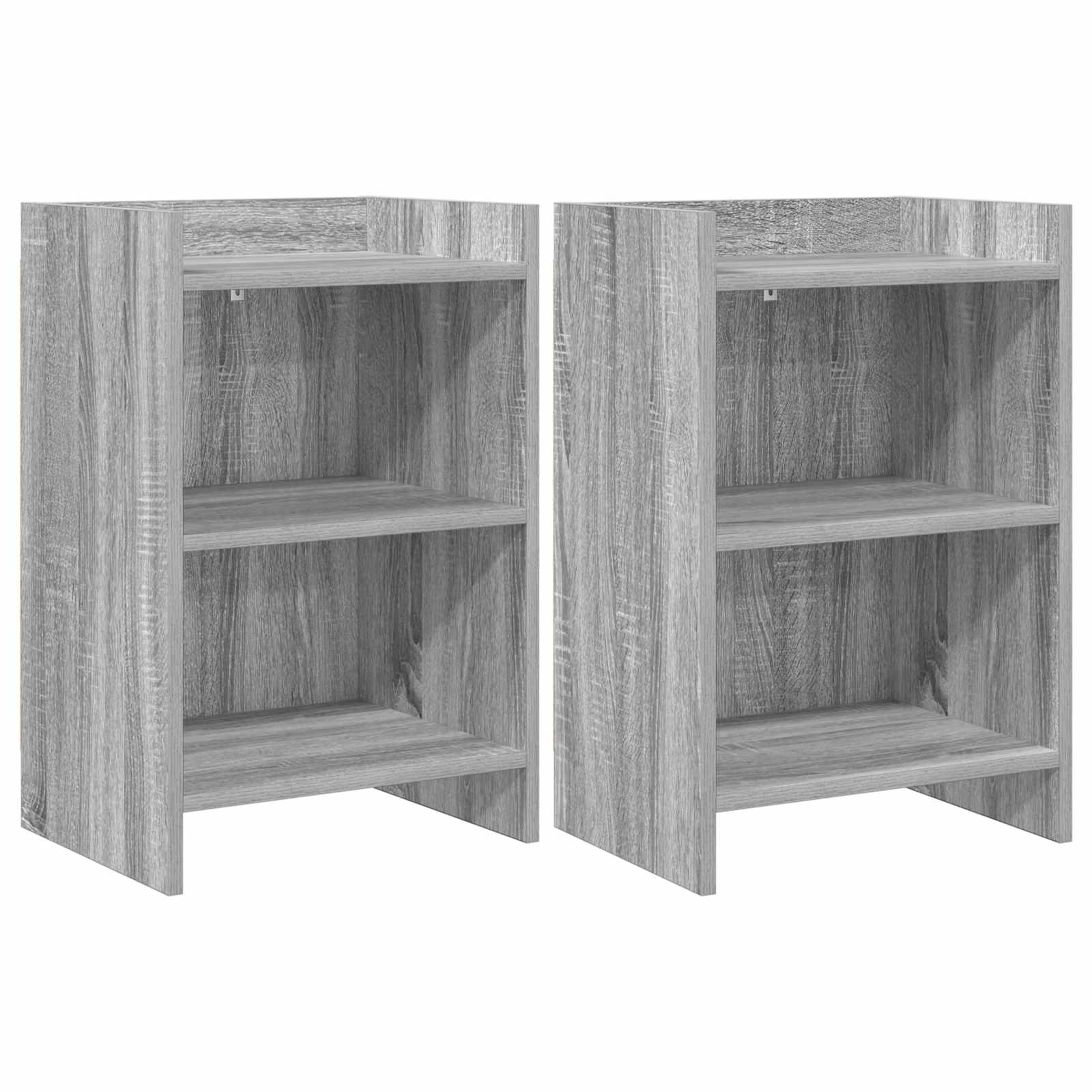 Κομοδίνα 2 pcs Γκρι Sonoma 40 x 30 x 60 cm Επεξεργασμένο Ξύλο