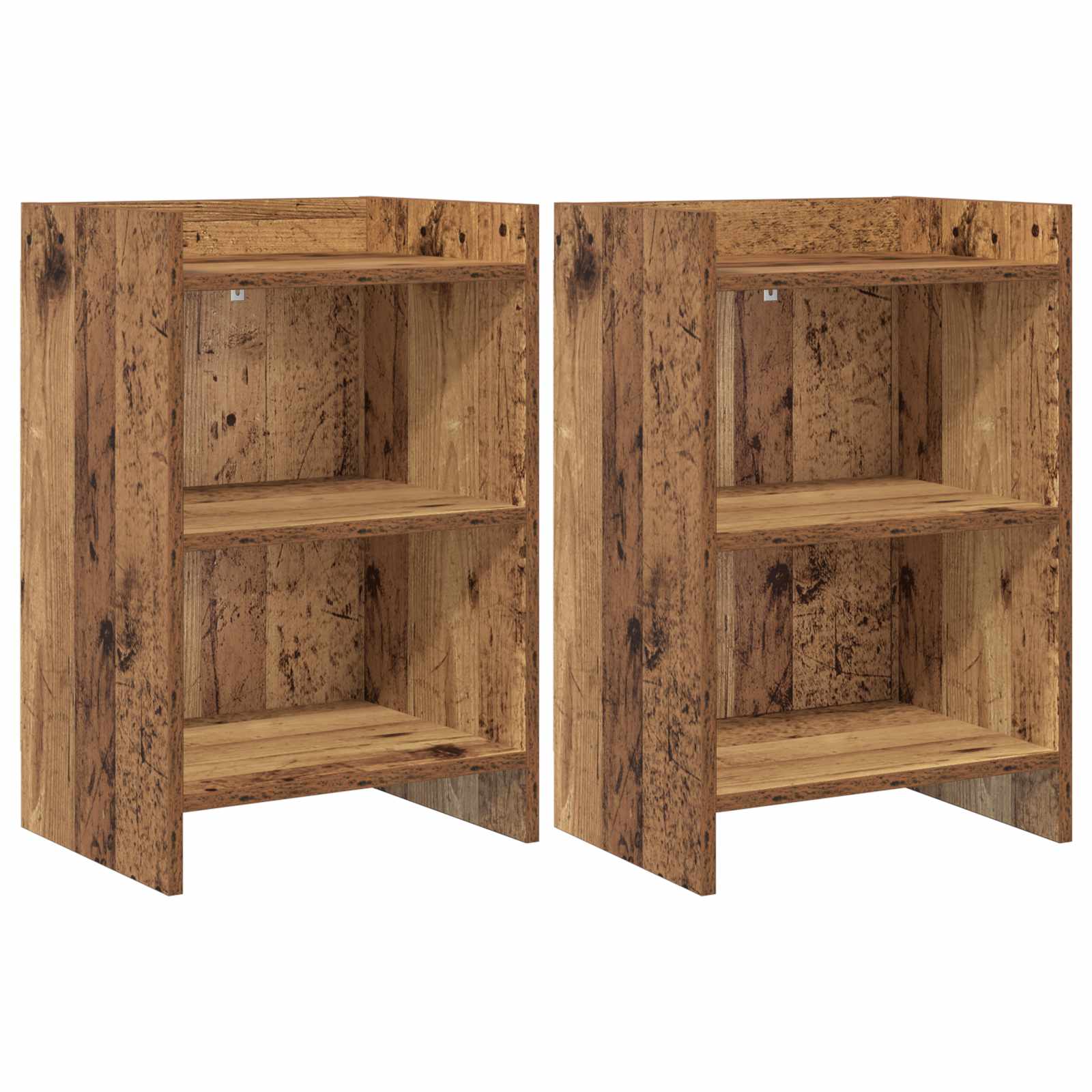 Κομοδίνα 2 pcs Παλαιωμένο ξύλο 40 x 30 x 60 cm