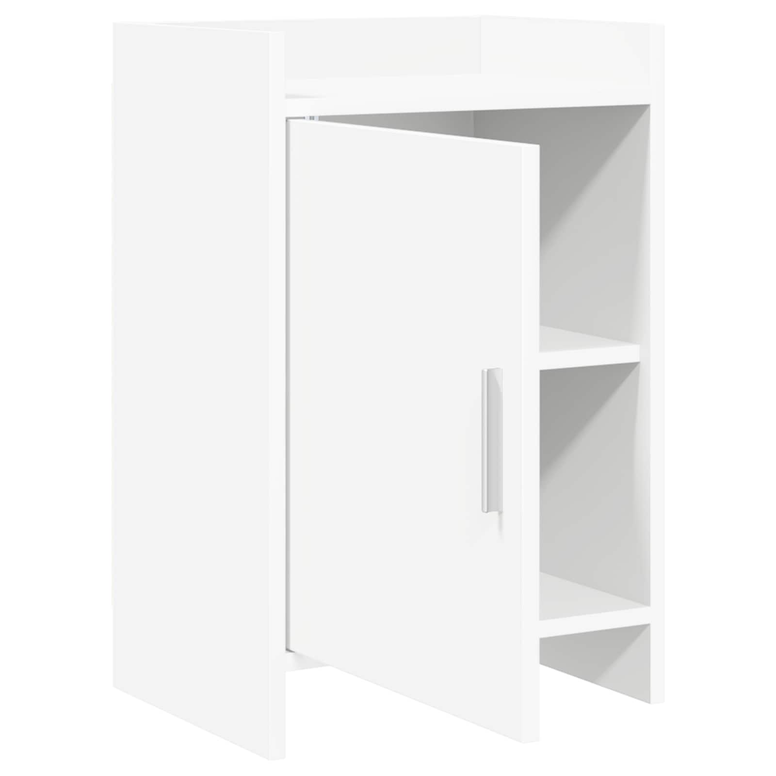 Κομοδίνα Λευκό 40 x 30 x 60 cm Επεξεργασμένο Ξύλο