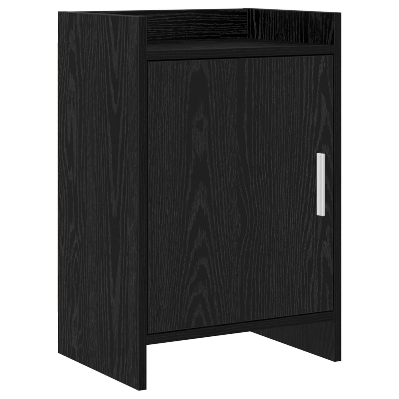 Κομοδίνα Μαύρη Δρυς 40 x 30 x 60 cm Επεξεργασμένο Ξύλο