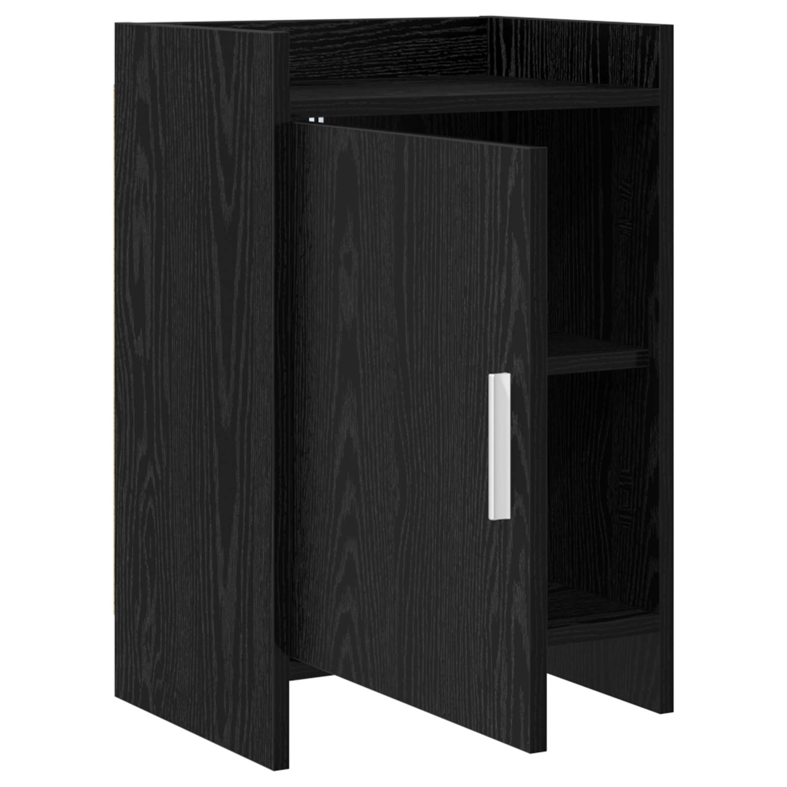 Κομοδίνα 2 pcs Μαύρη Δρυς 40 x 30 x 60 cm Επεξεργασμένο Ξύλο