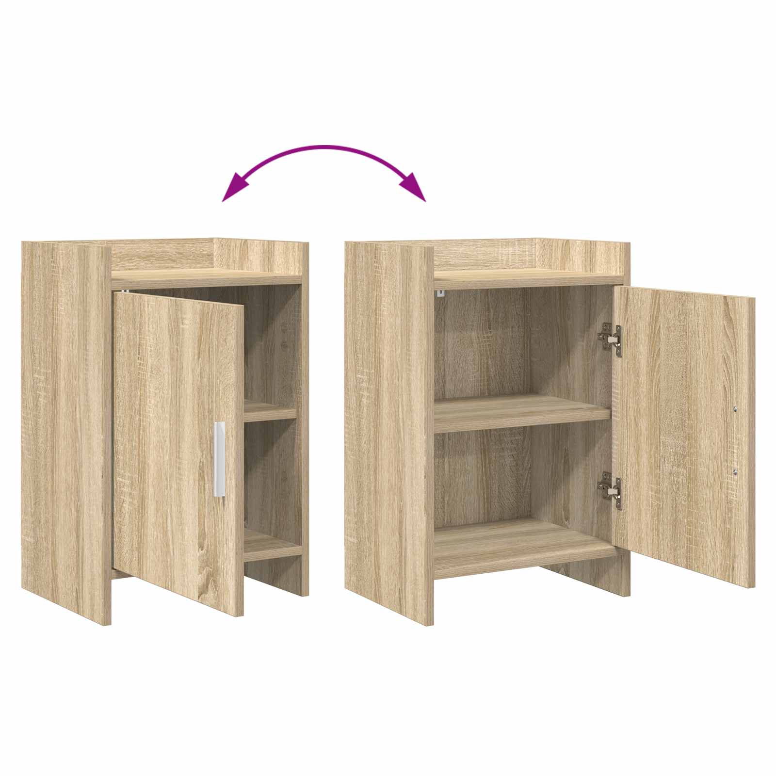 Κομοδίνα 2 pcs Sonoma Δρυς 40 x 30 x 60 cm Επεξεργασμένο Ξύλο