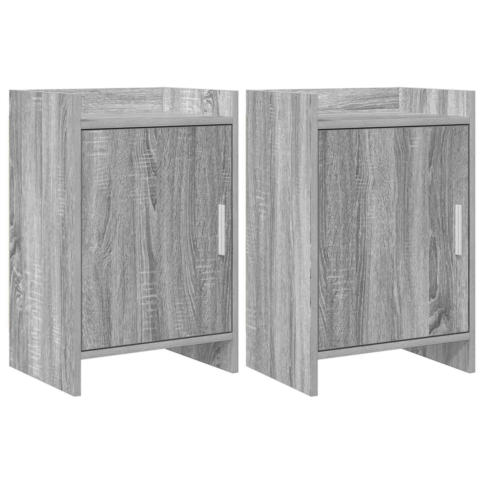 Κομοδίνα 2 pcs Γκρι Sonoma 40 x 30 x 60 cm Επεξεργασμένο Ξύλο